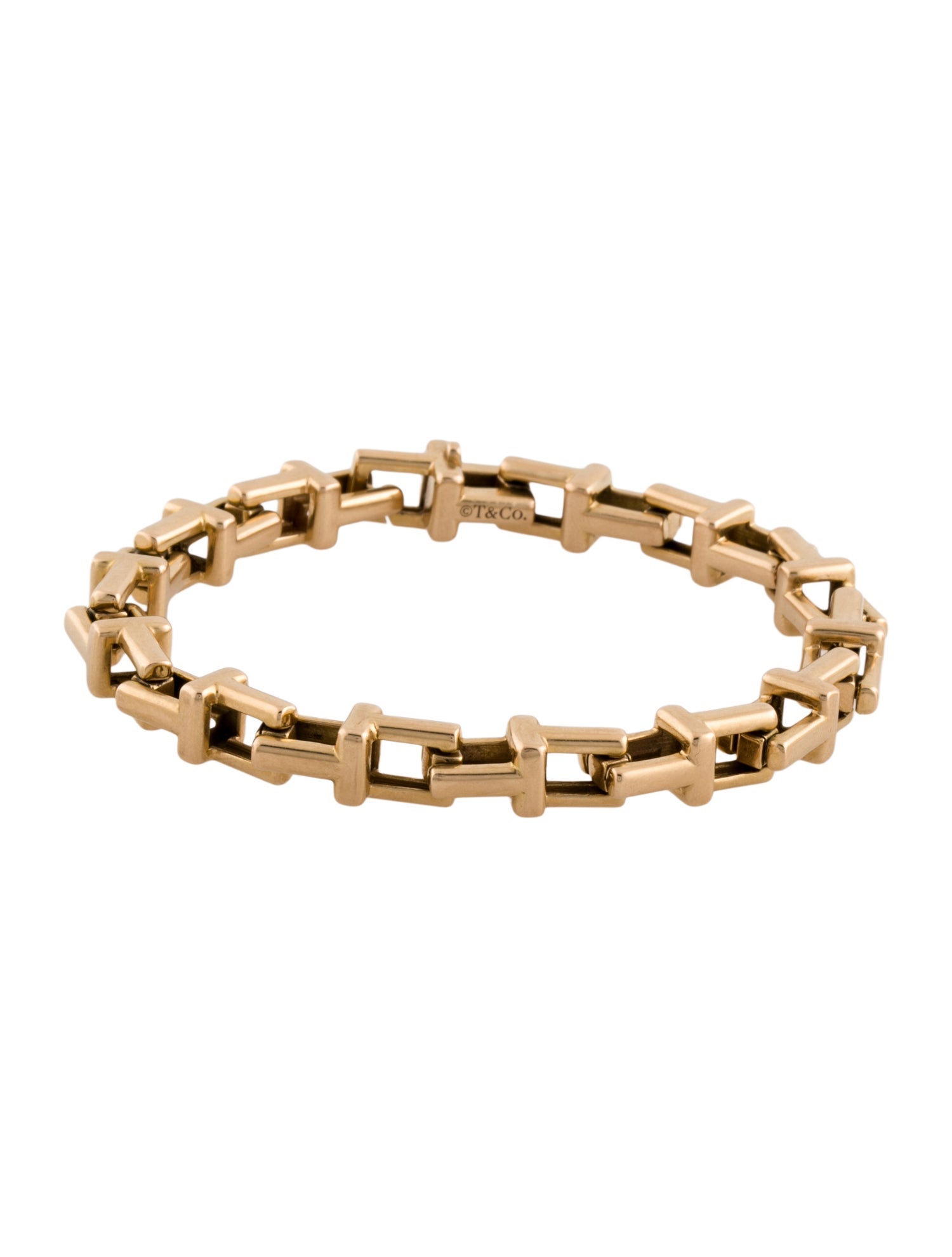 Tiffany & Co. 18K T Chain Link Bracelet