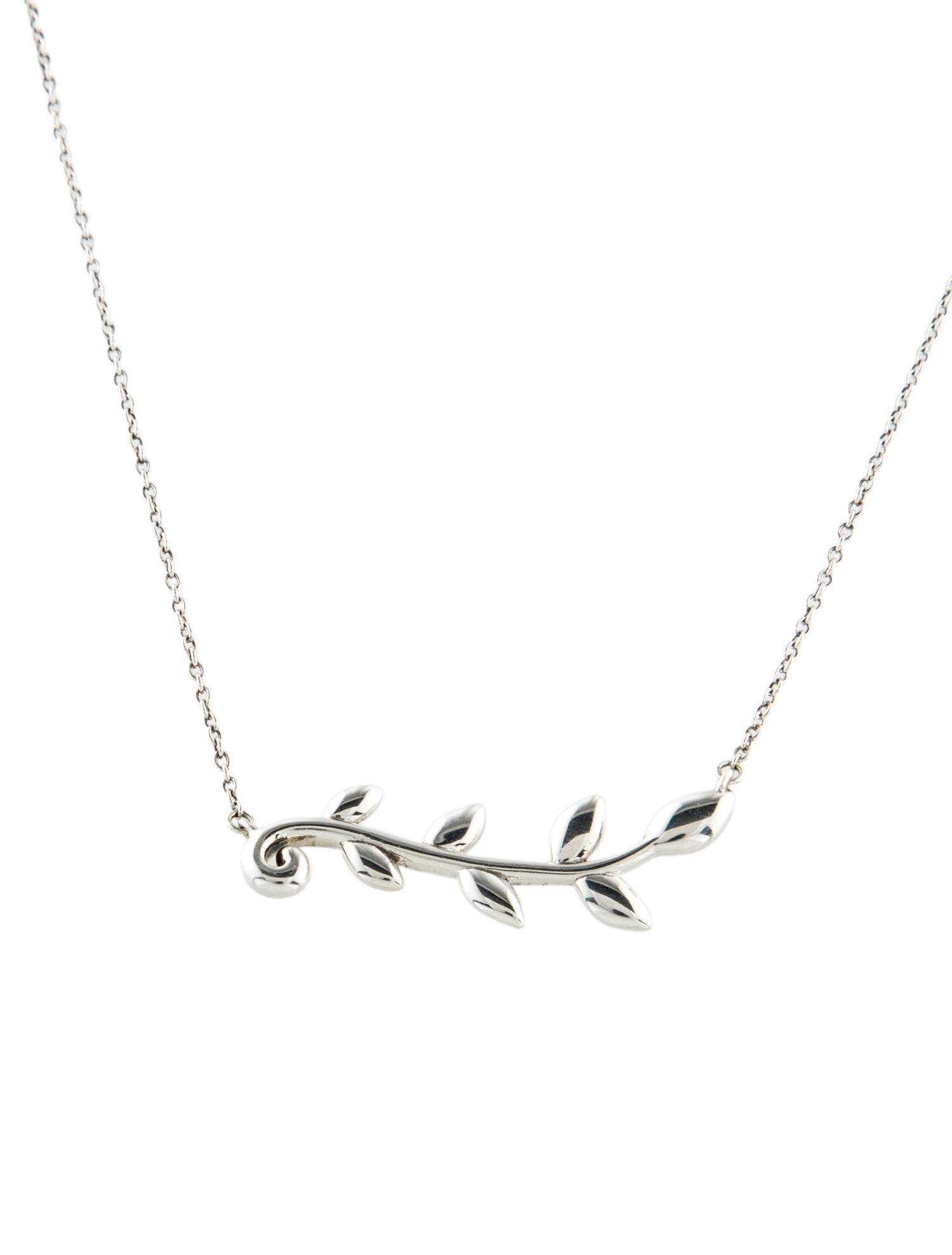 Tiffany & Co. Olive Leaf Vine Pendant Necklace
