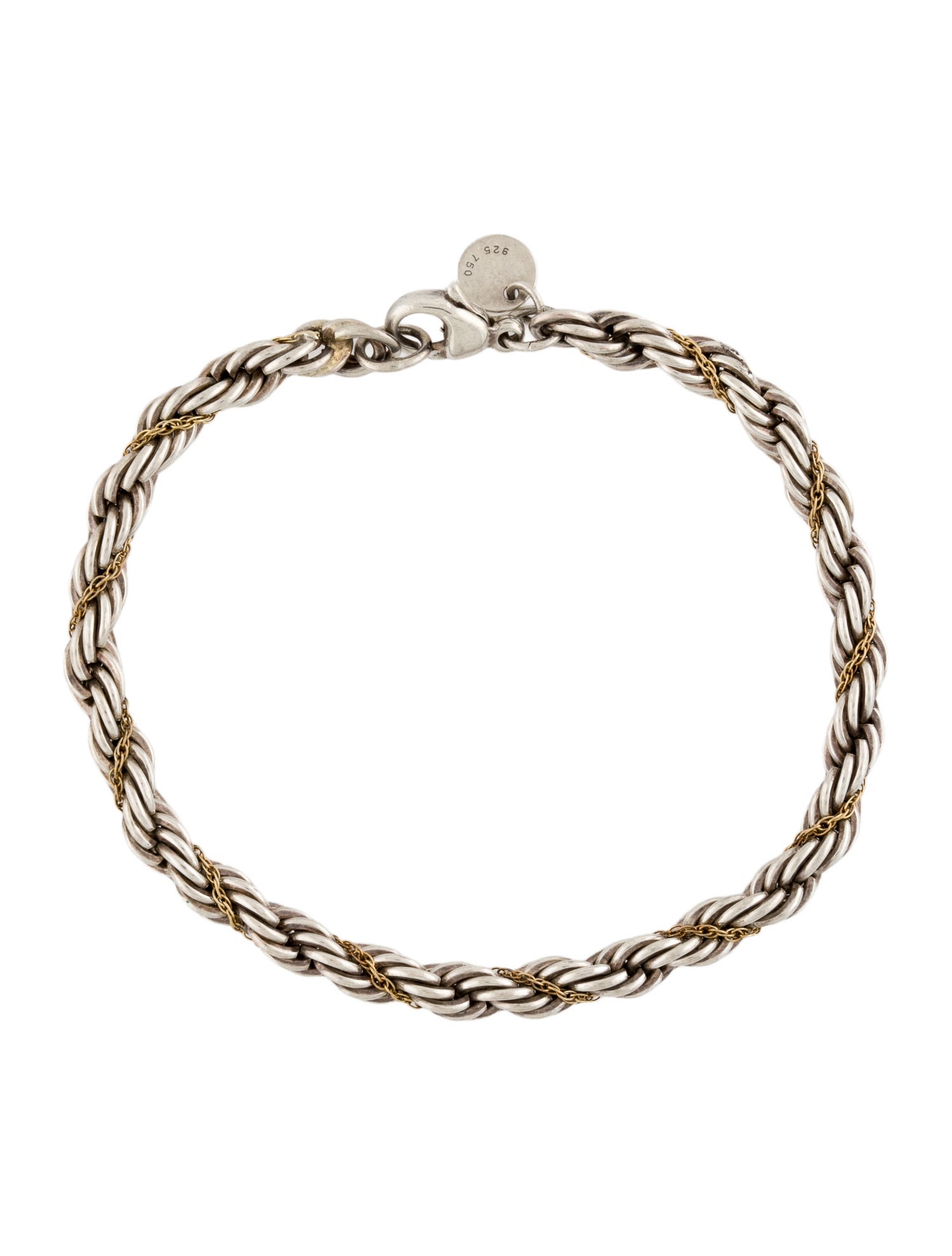 Tiffany & Co. Two-Tone Twisted Rope Chain Bracelet