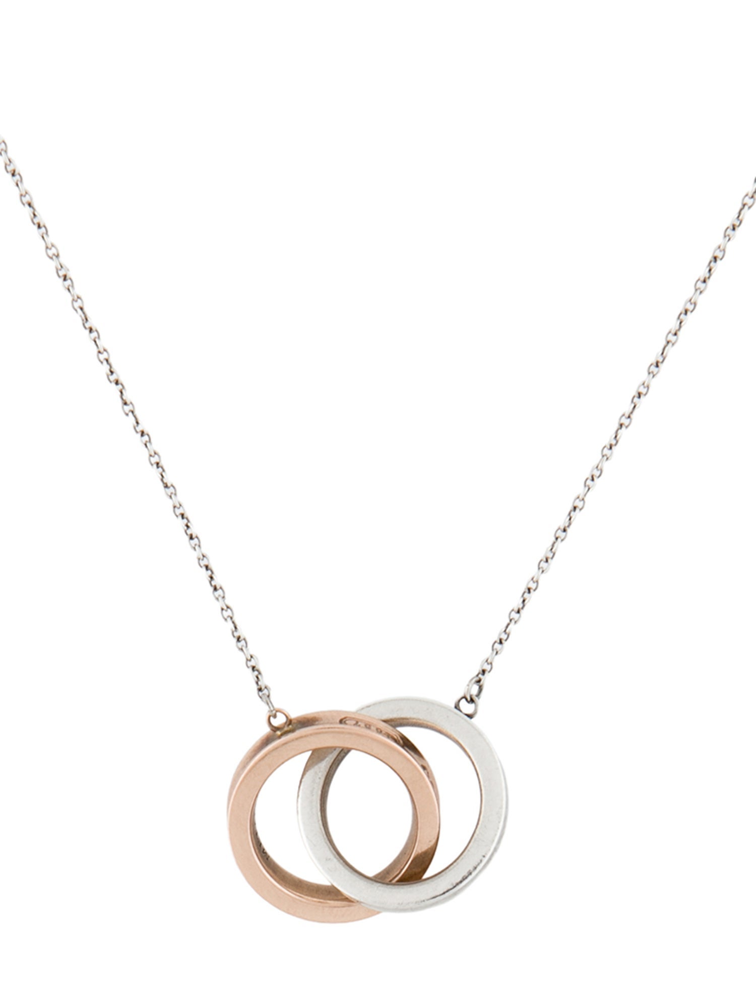 Tiffany & Co. Two-Tone 1837 Interlocking Pendant Necklace