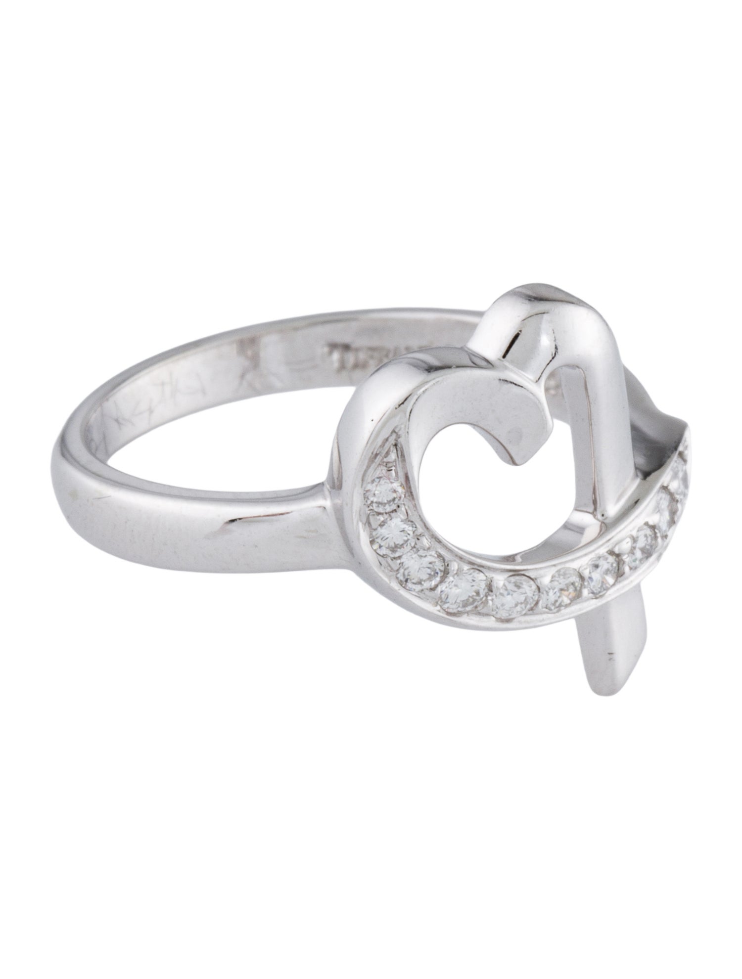 Tiffany & Co. 18K Diamond Loving Heart Ring