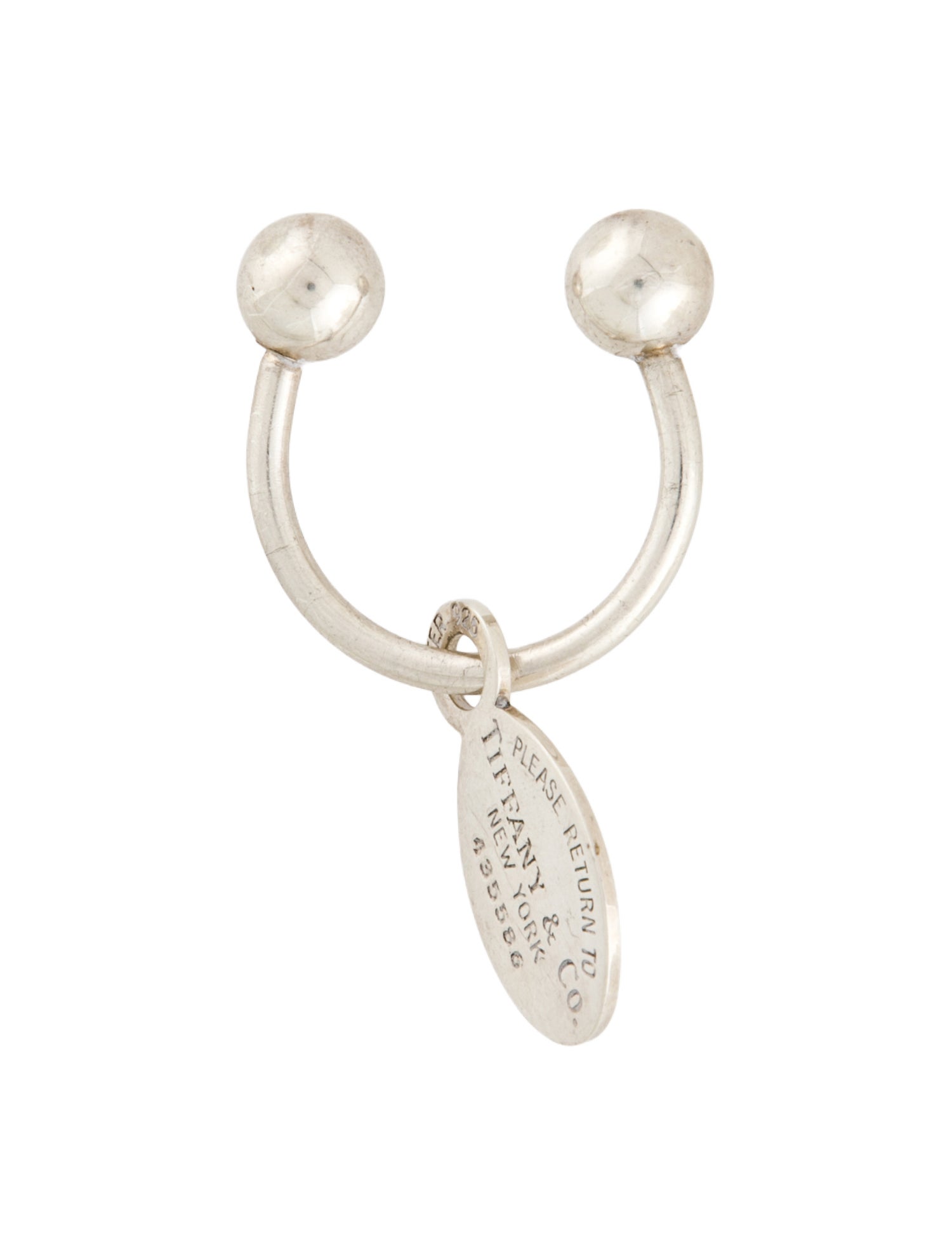 Tiffany & Co. Sterling Silver Screwball Key Ring