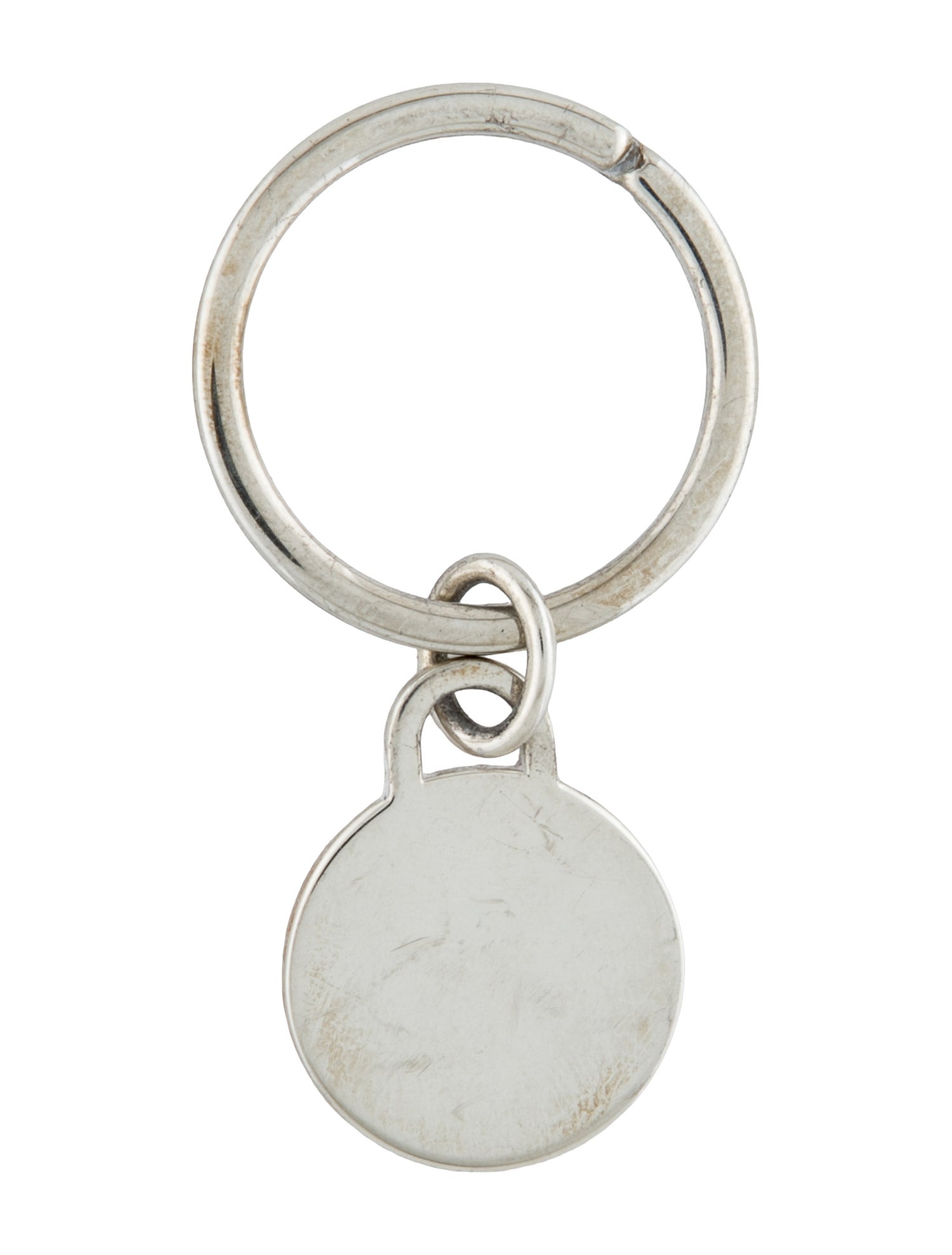 Tiffany & Co. Silver Round Branded Keychain