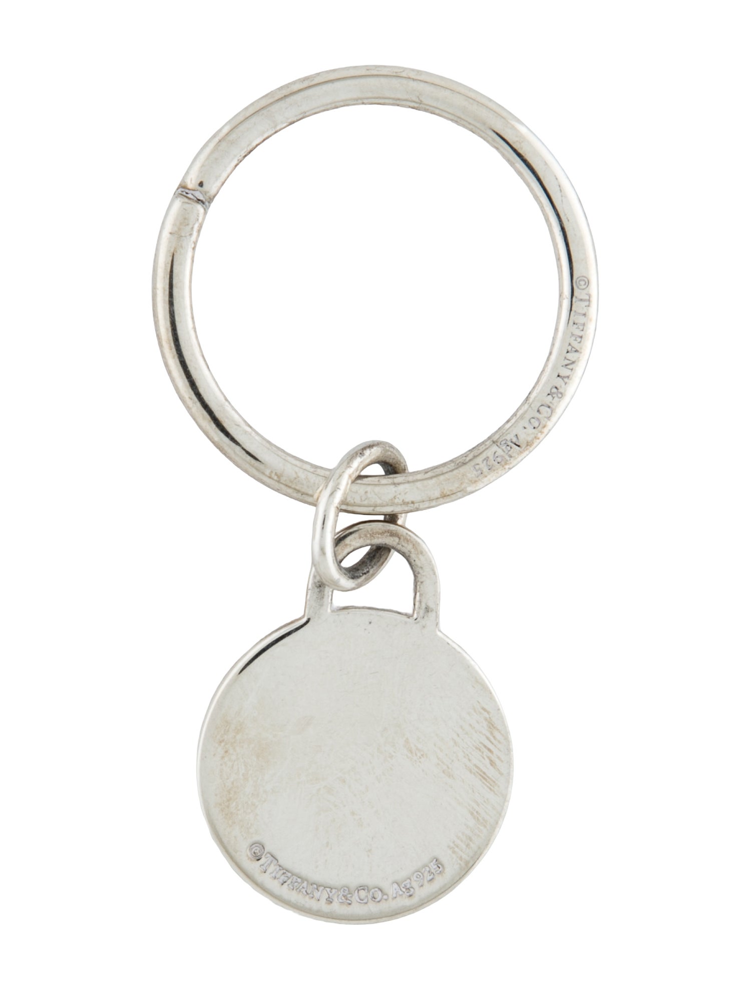 Tiffany & Co. Silver Round Branded Keychain