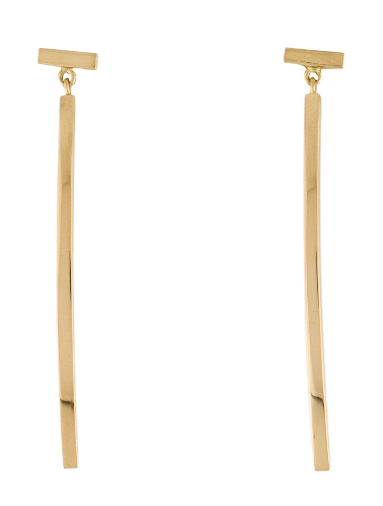 Tiffany & Co. 18K T Bar Drop Earrings