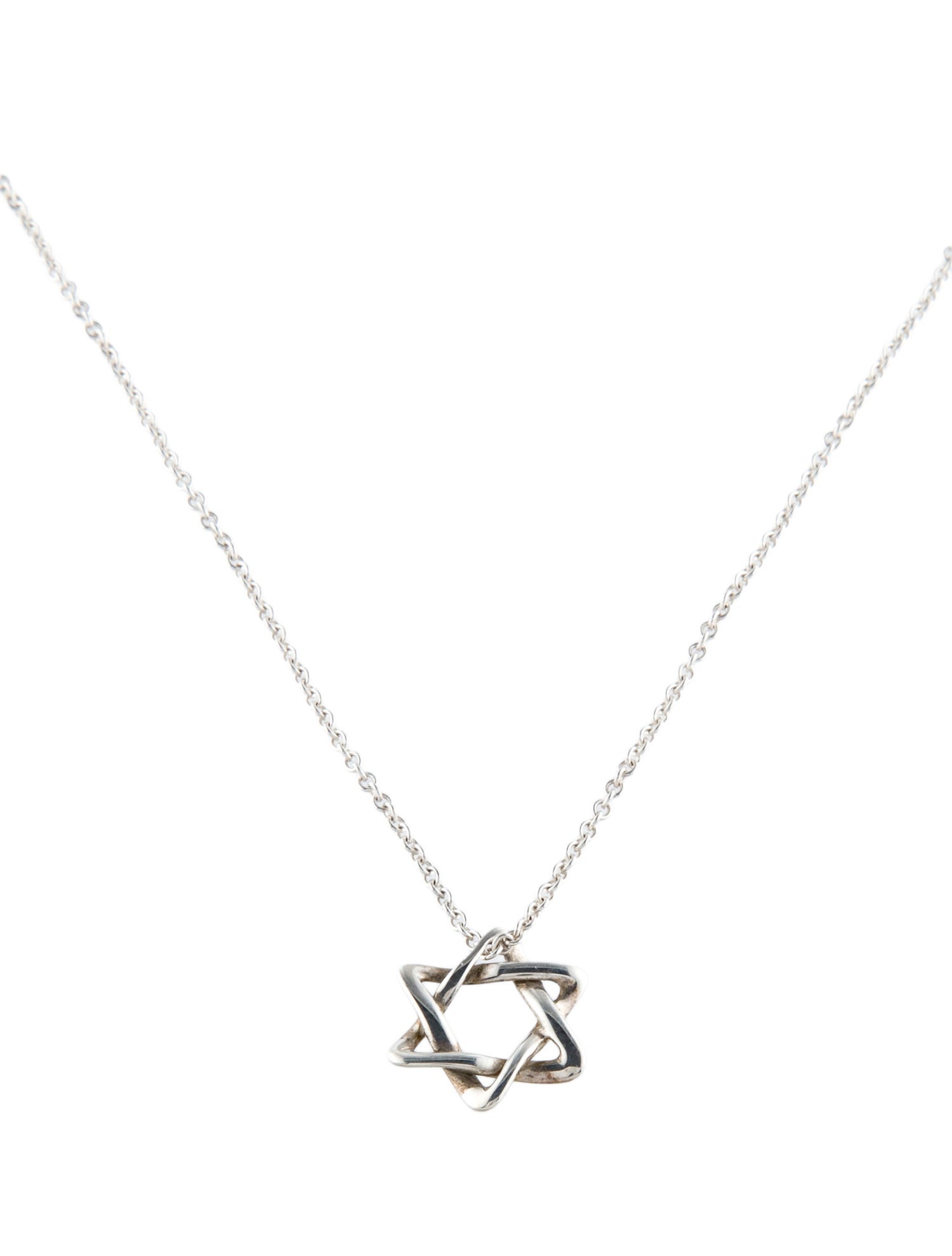 Tiffany & Co. Star of David Pendant Necklace