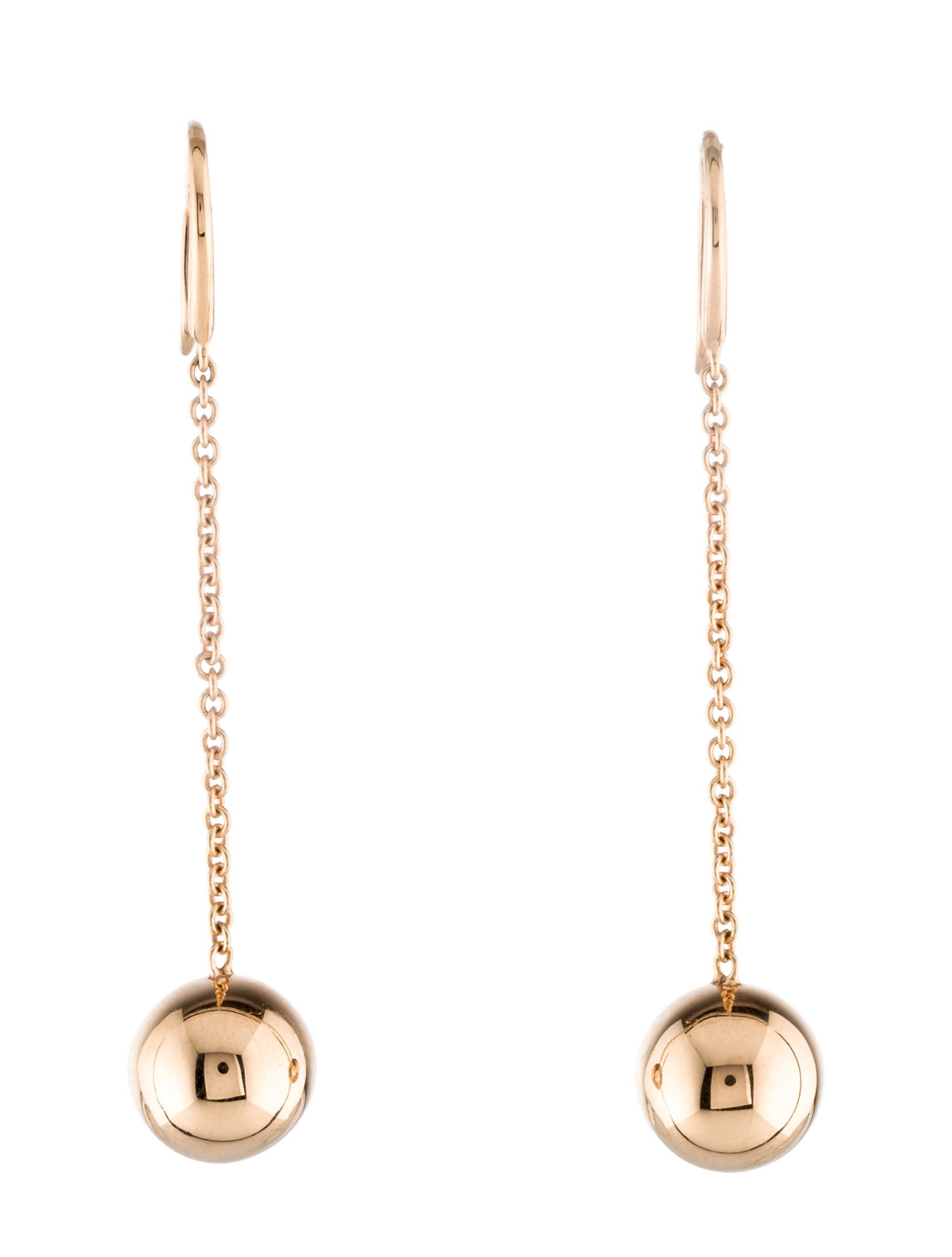 Tiffany & Co. 18K Ball Chain Drop Earrings