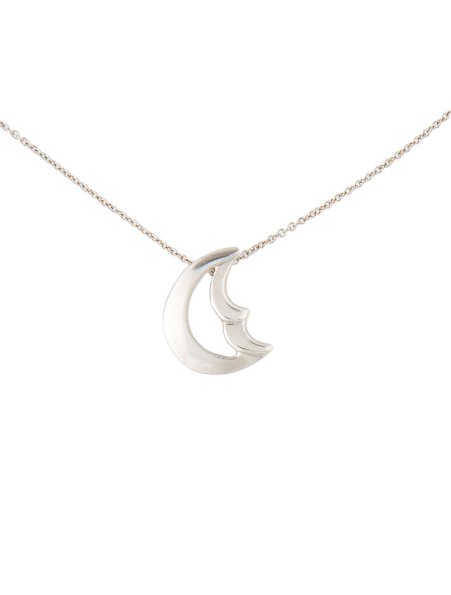 Tiffany & Co. Crescent Moon Pendant Necklace