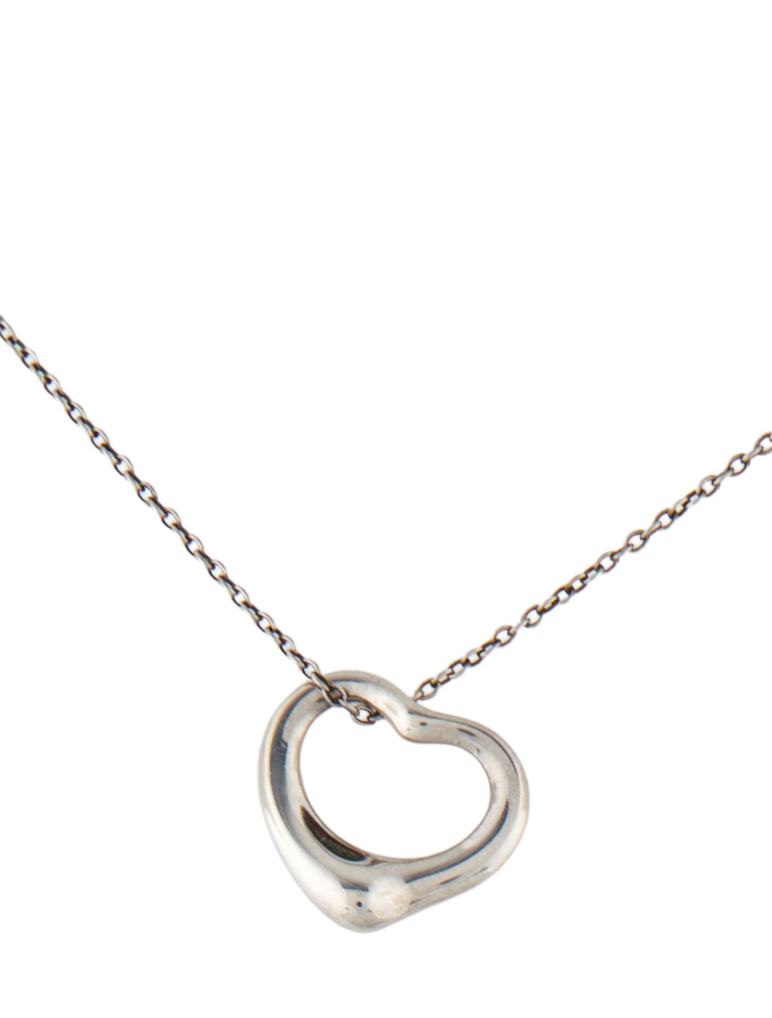 Tiffany & Co. Open Heart Pendant Necklace