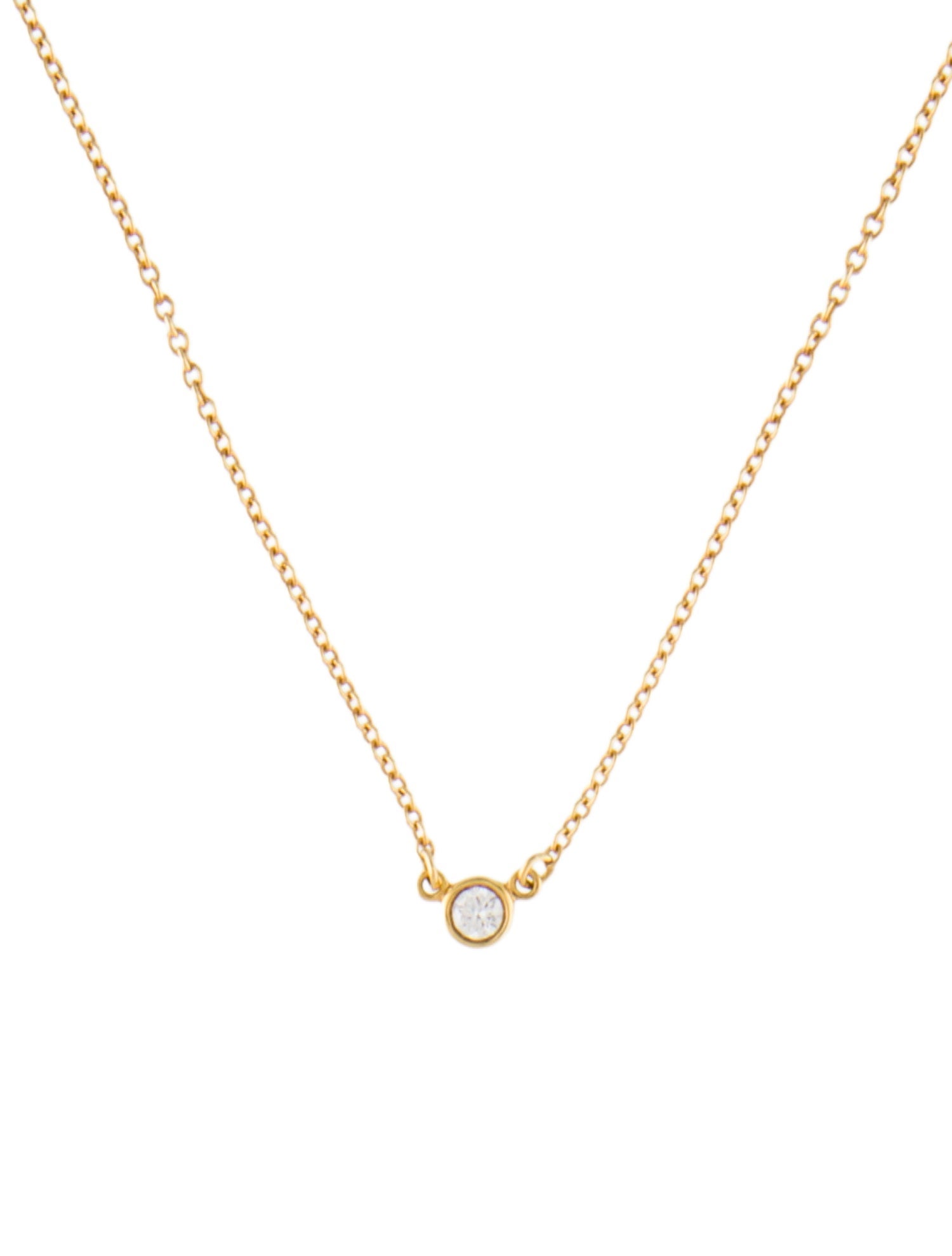 Tiffany & Co. 18K Diamonds By The Yard Single Pendant Necklace
