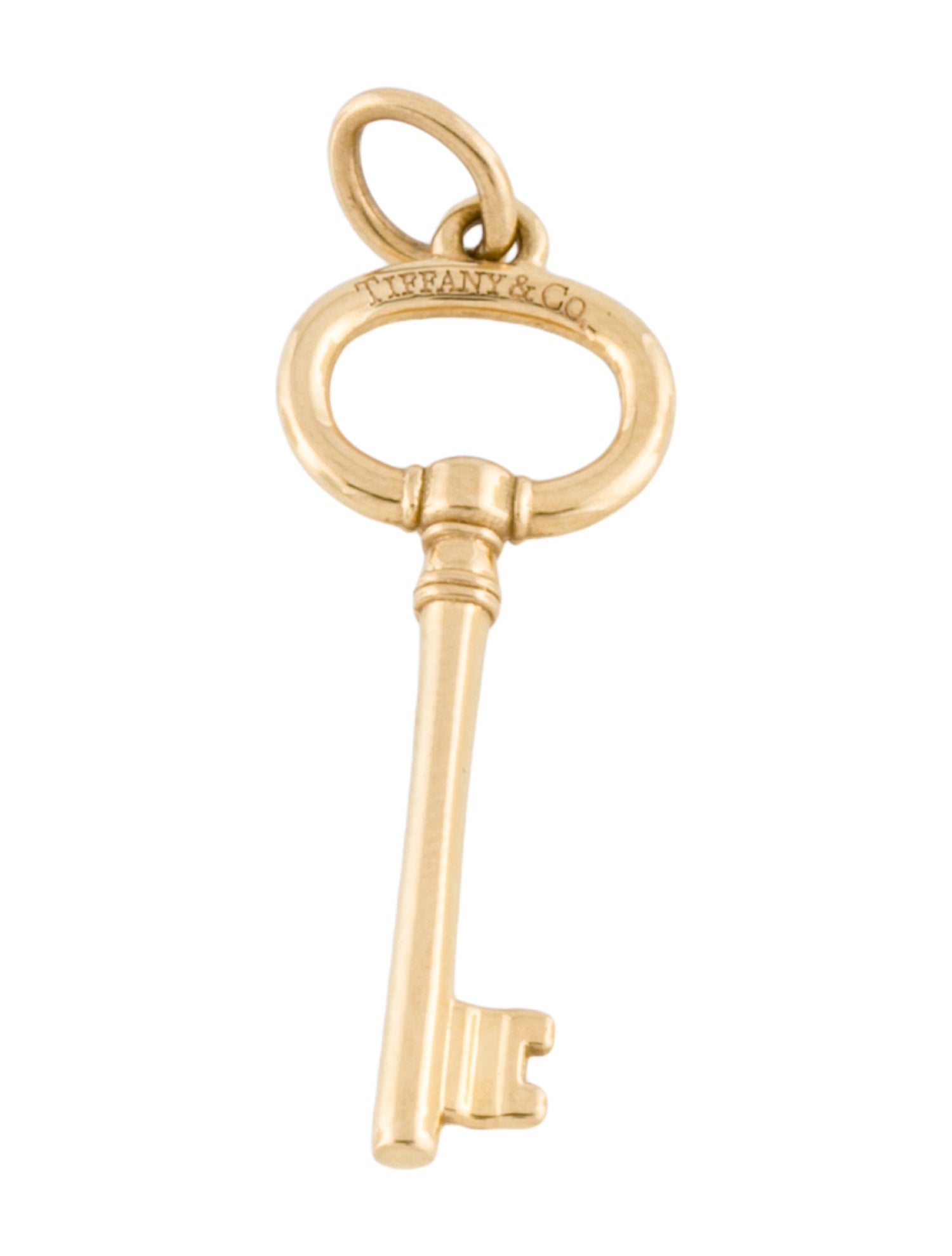 Tiffany & Co. 18K Oval Key Pendant