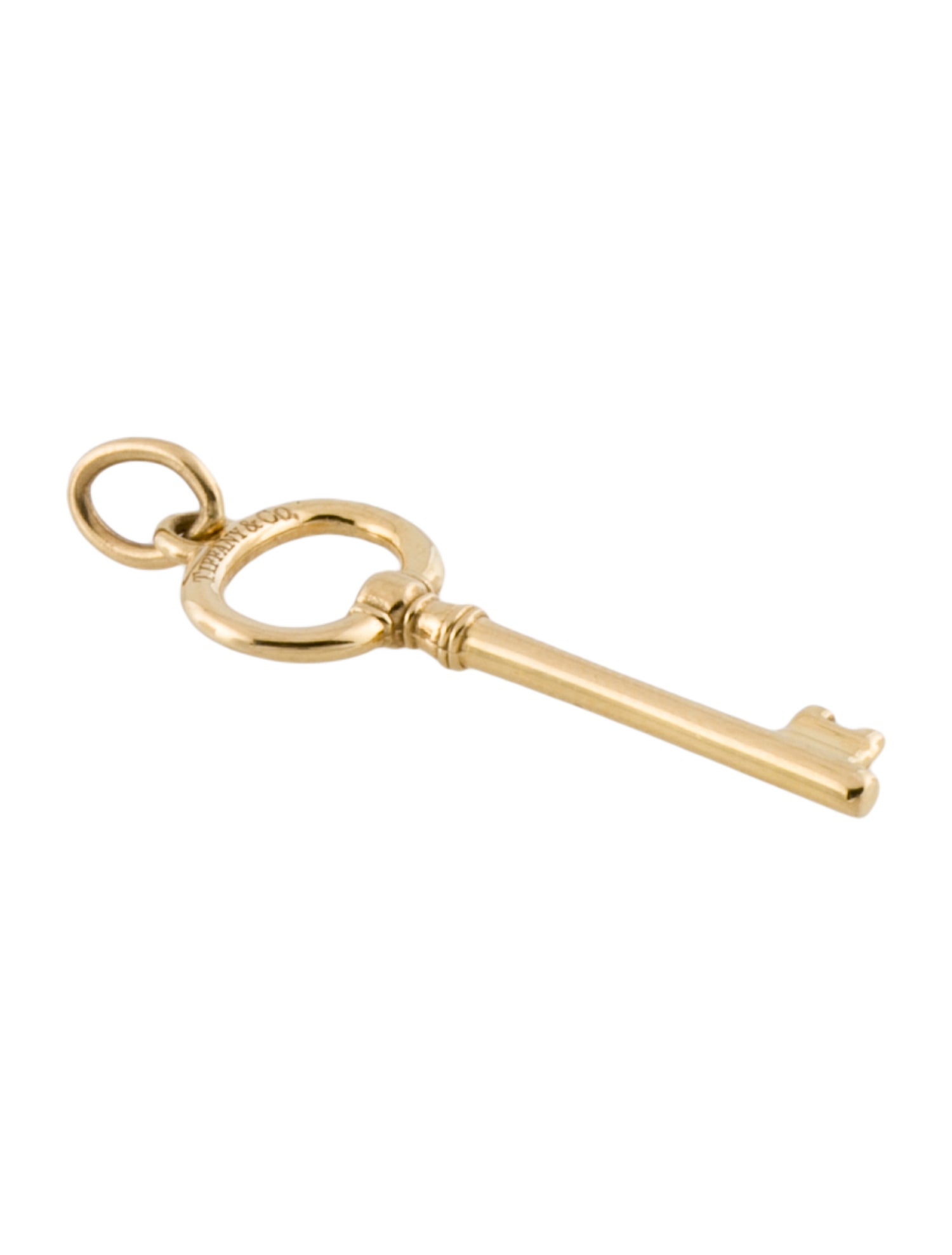 Tiffany & Co. 18K Oval Key Pendant
