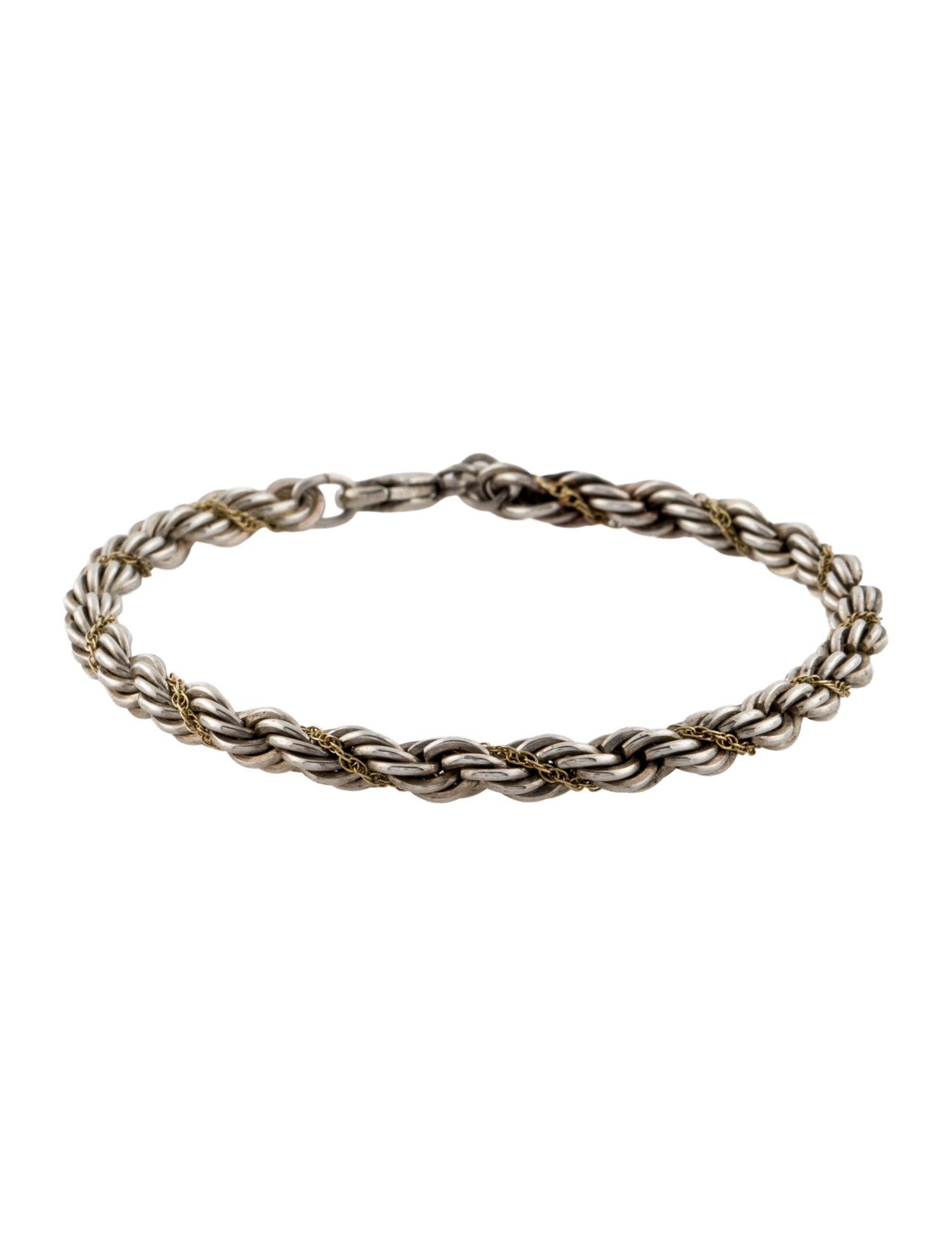Tiffany & Co. Vintage Two-Tone Rope Chain Bracelet
