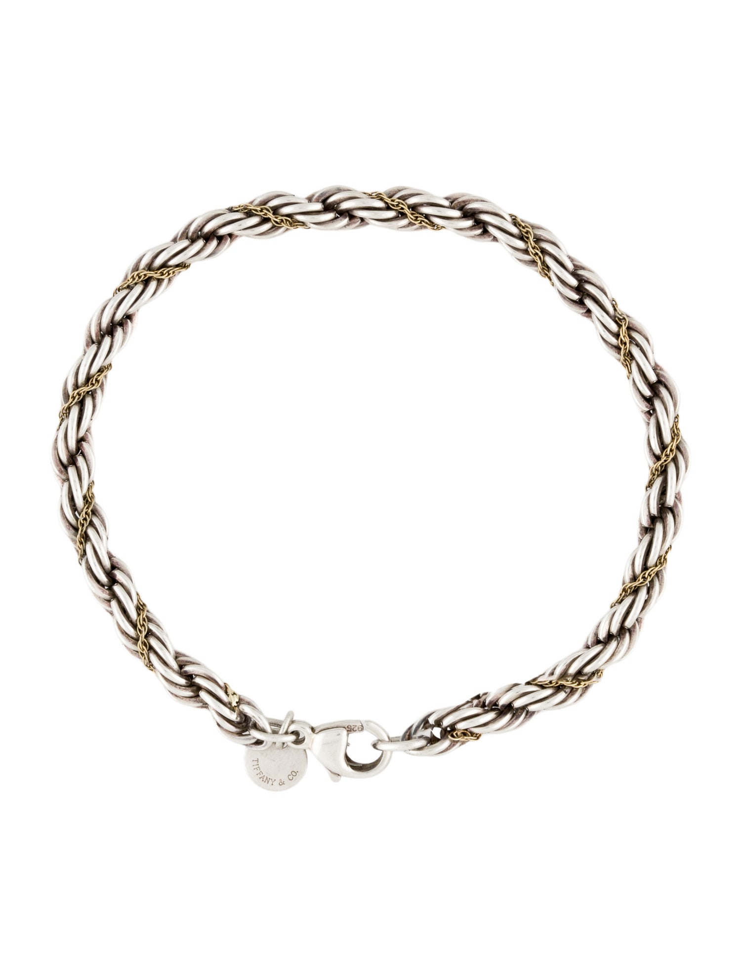 Tiffany & Co. Vintage Two-Tone Rope Chain Bracelet