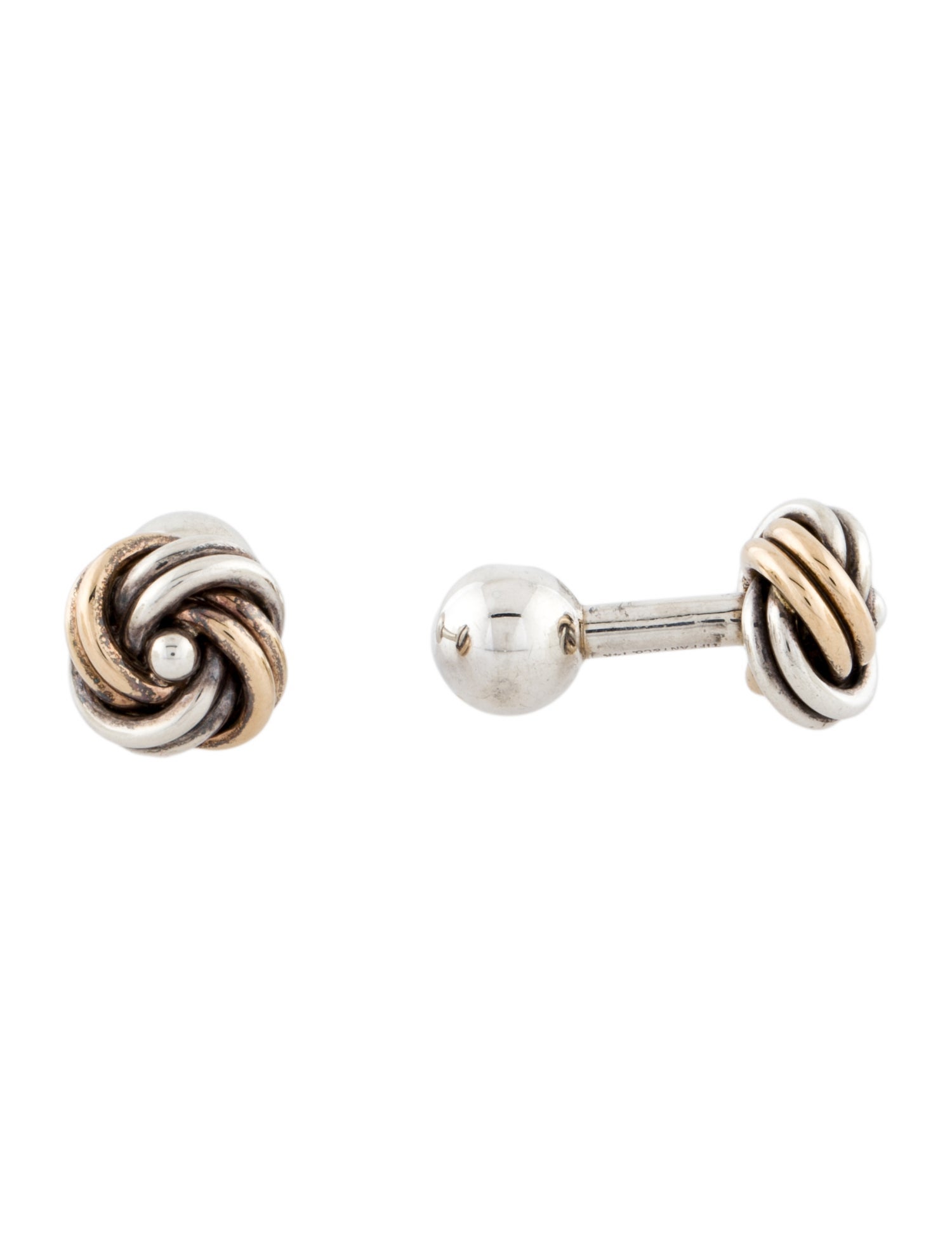 Tiffany & Co. Vintage Two-Tone Knot Cufflinks