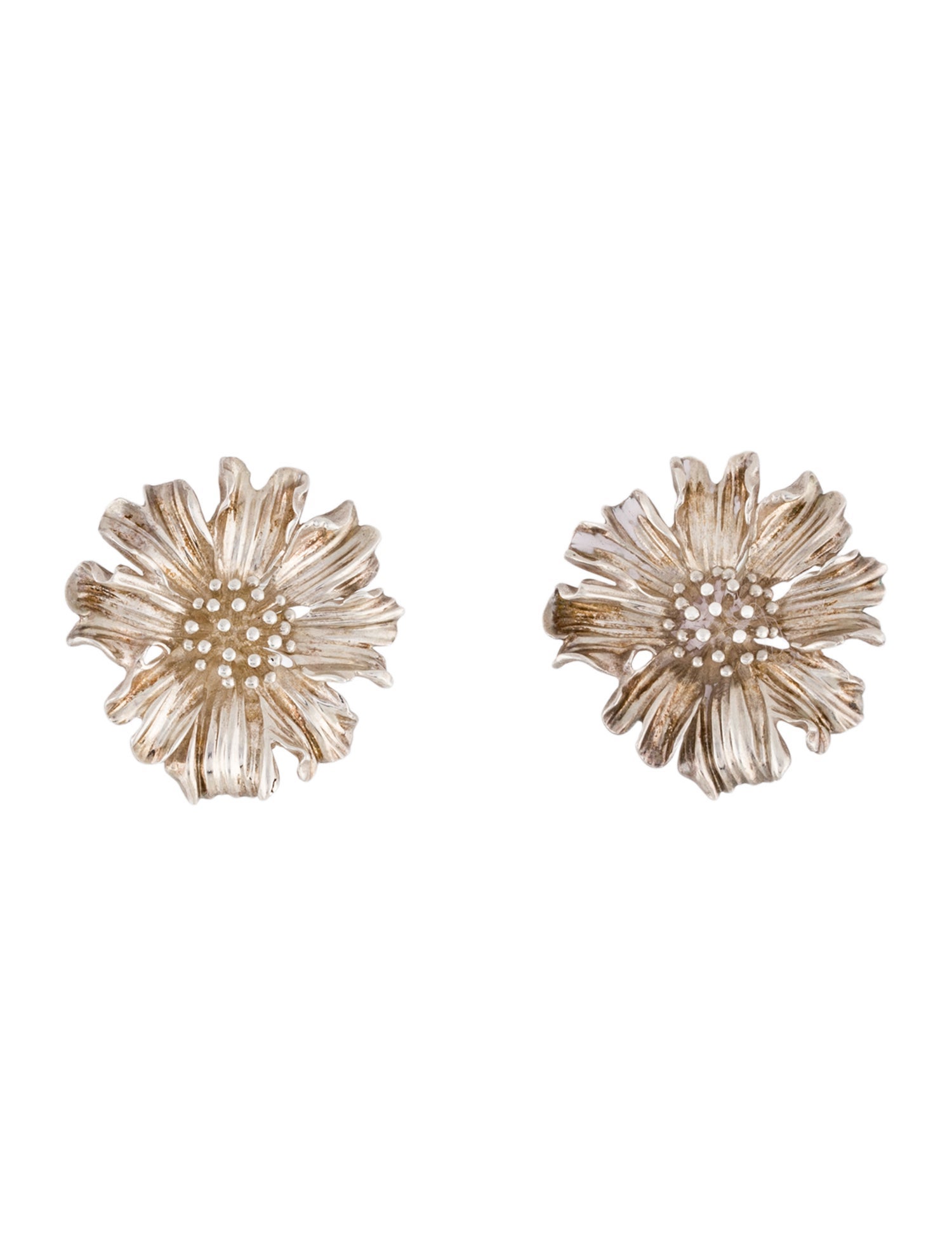 Tiffany & Co. Vintage Marigold Flower Earclip Earrings