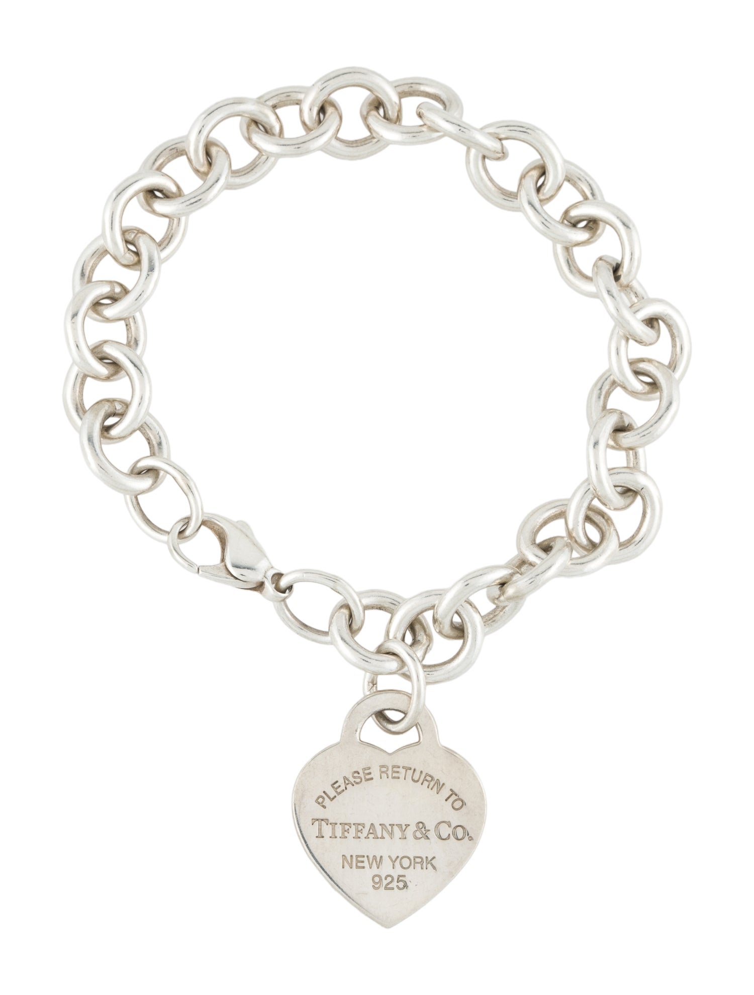 Tiffany & Co. Heart Tag Charm Link Bracelet
