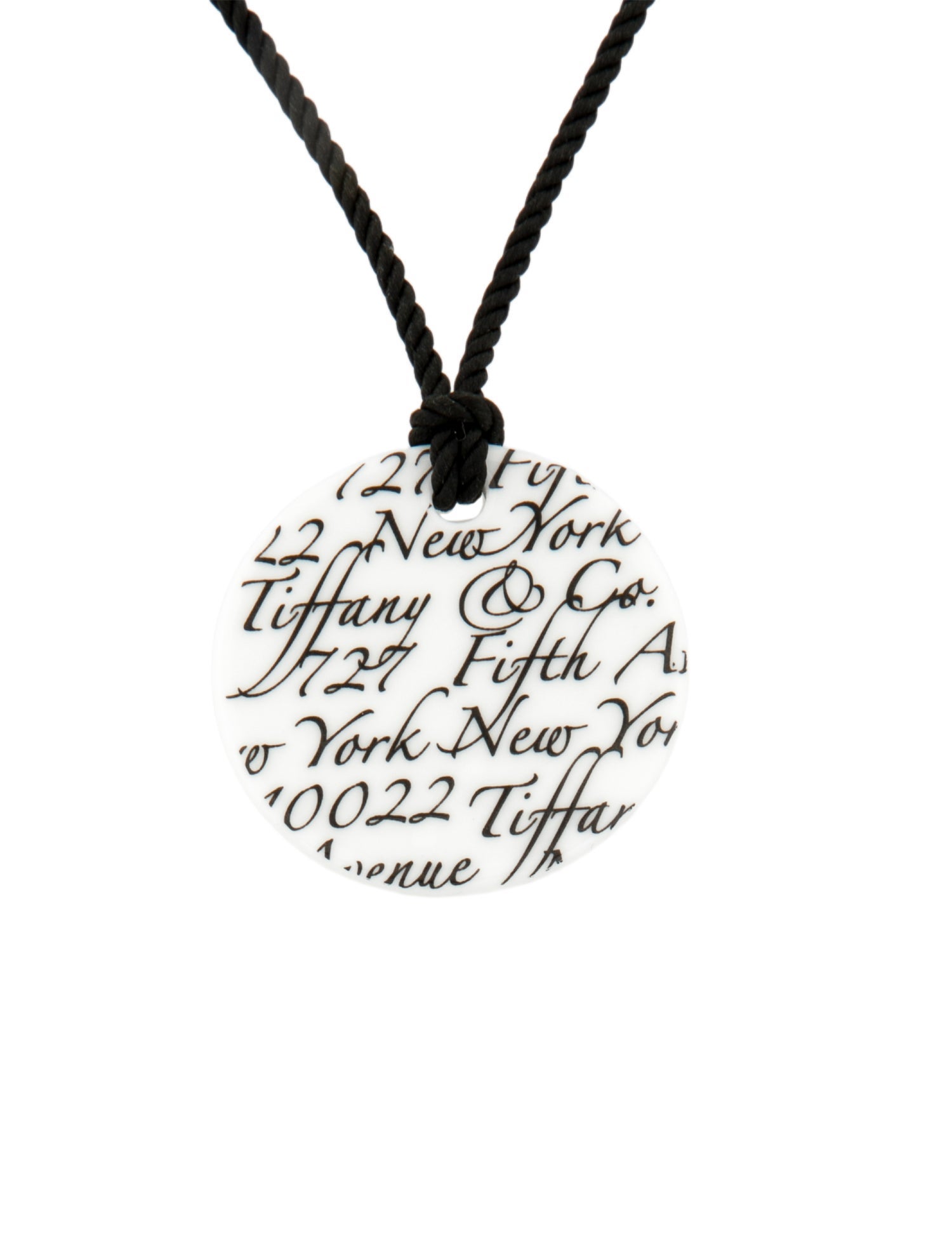 Tiffany & Co. Ceramic Notes Round Pendant Necklace