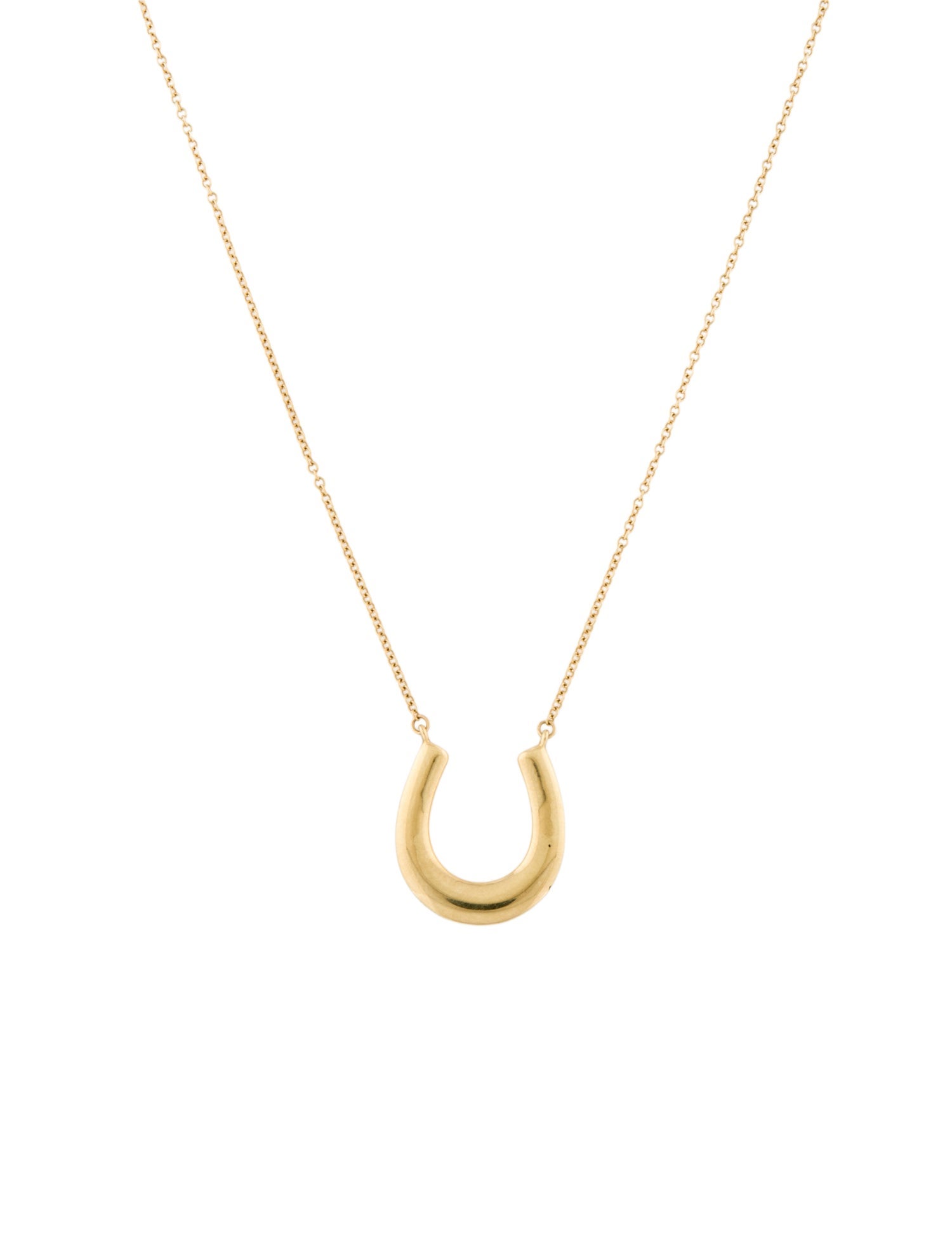 Tiffany & Co. 18K Horseshoe Pendant Necklace
