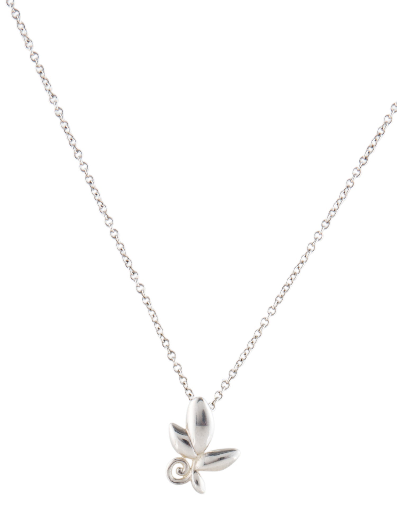Tiffany & Co. Olive Leaf Vine Pendant Necklace