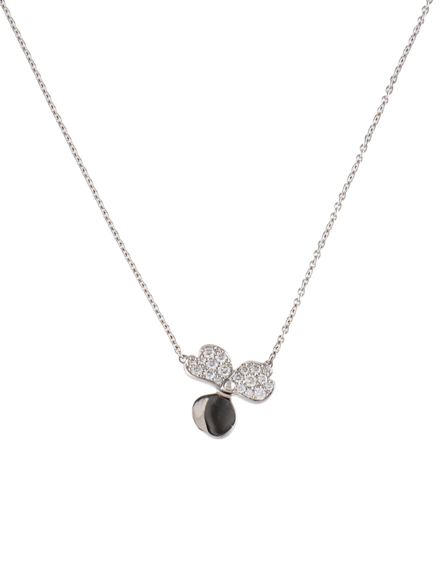 Tiffany & Co. Platinum Diamond Paper Flowers Pendant Necklace