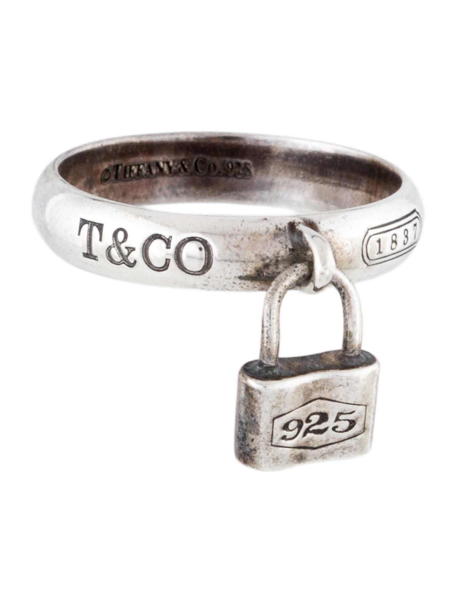 Tiffany & Co. 1837 Lock Charm Ring