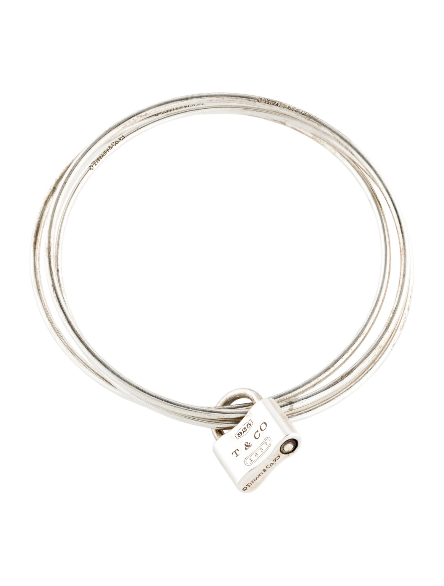 Tiffany & Co. Padlock Triple Bangle Bracelet
