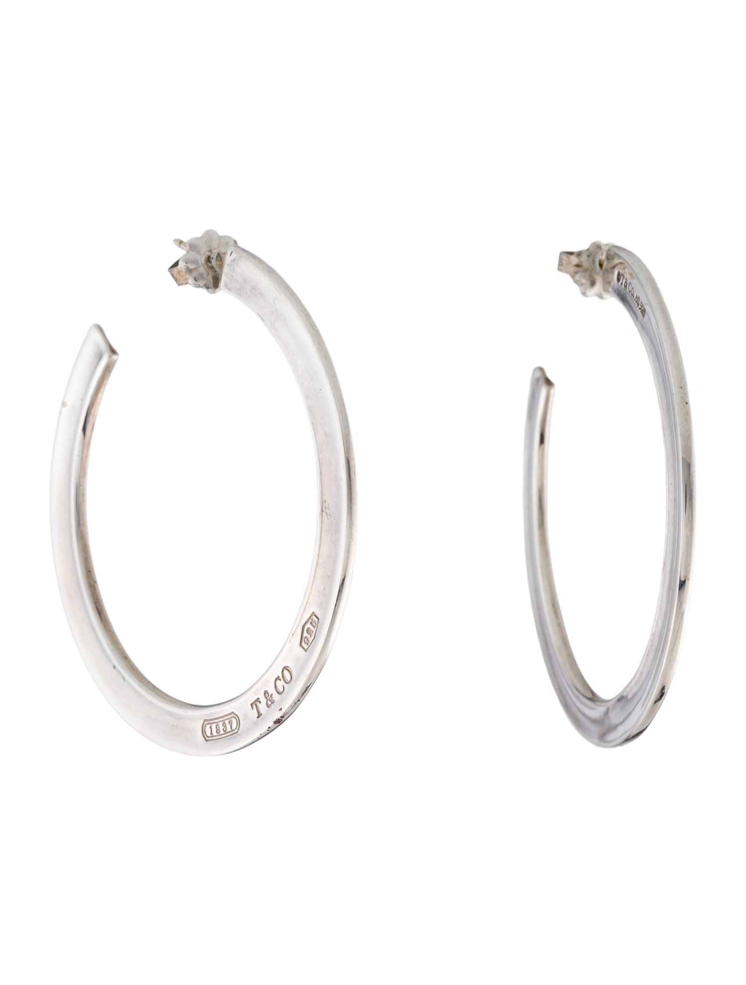 Tiffany & Co. 1837 Flat Hoop Earrings
