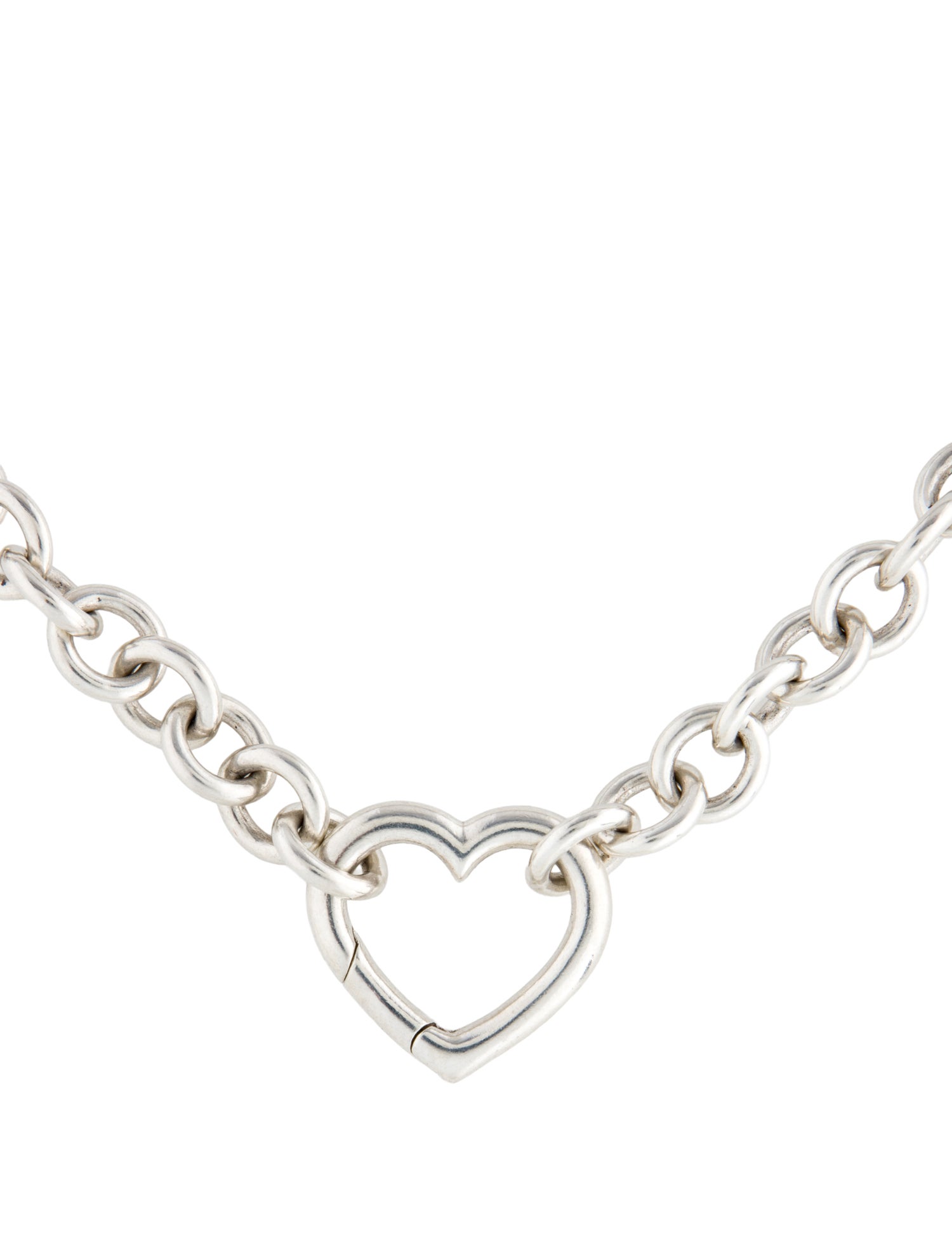 Tiffany & Co. Heart Clasp Link Choker Necklace