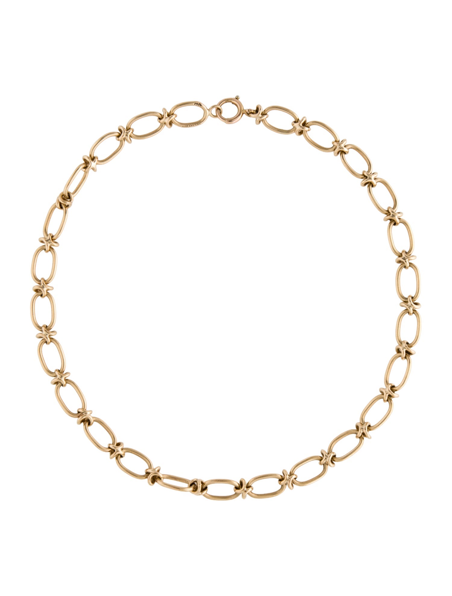Tiffany & Co. Vintage 14K Oval Link Chain Necklace