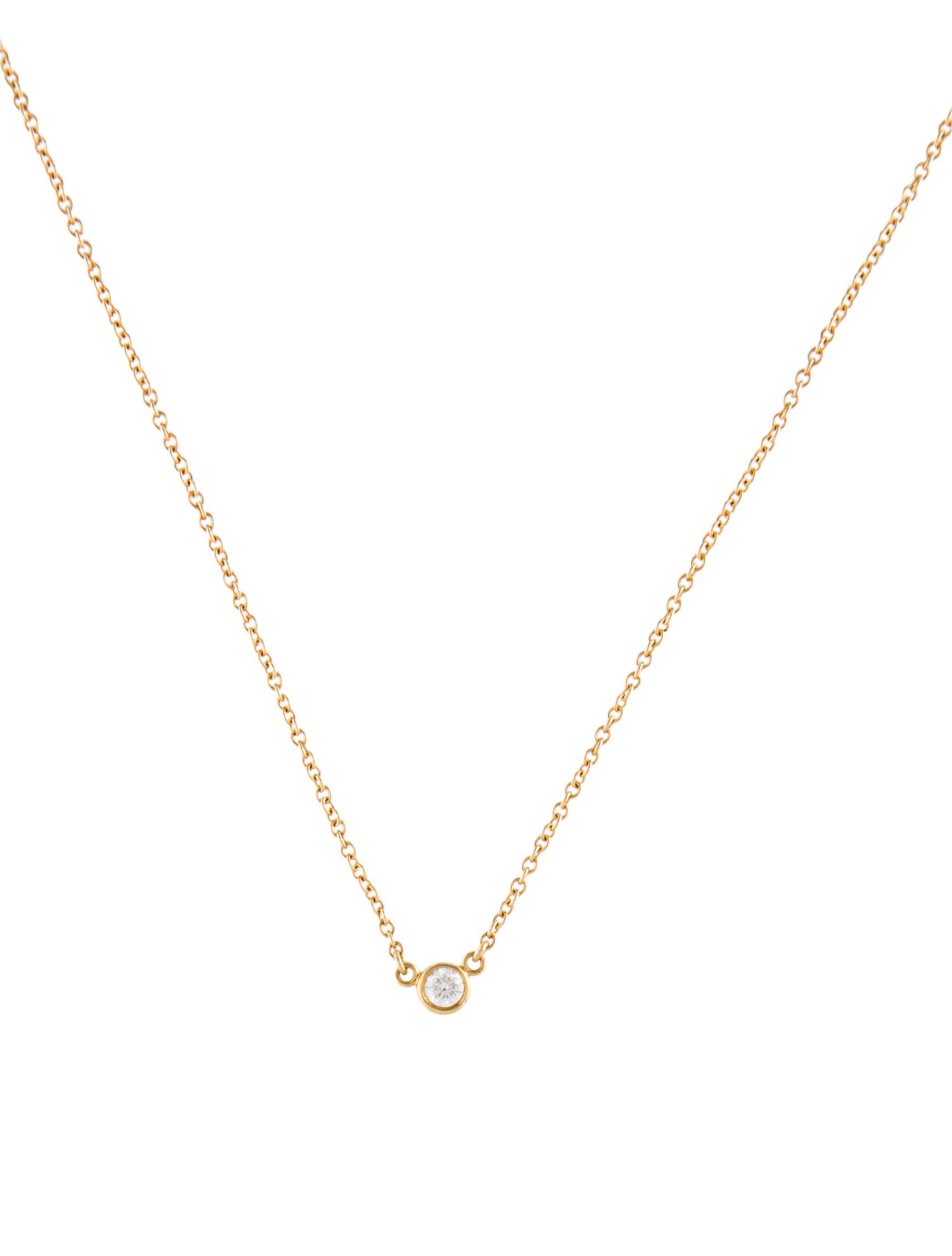 Tiffany & Co. 18K Diamonds By The Yard Single Pendant Necklace