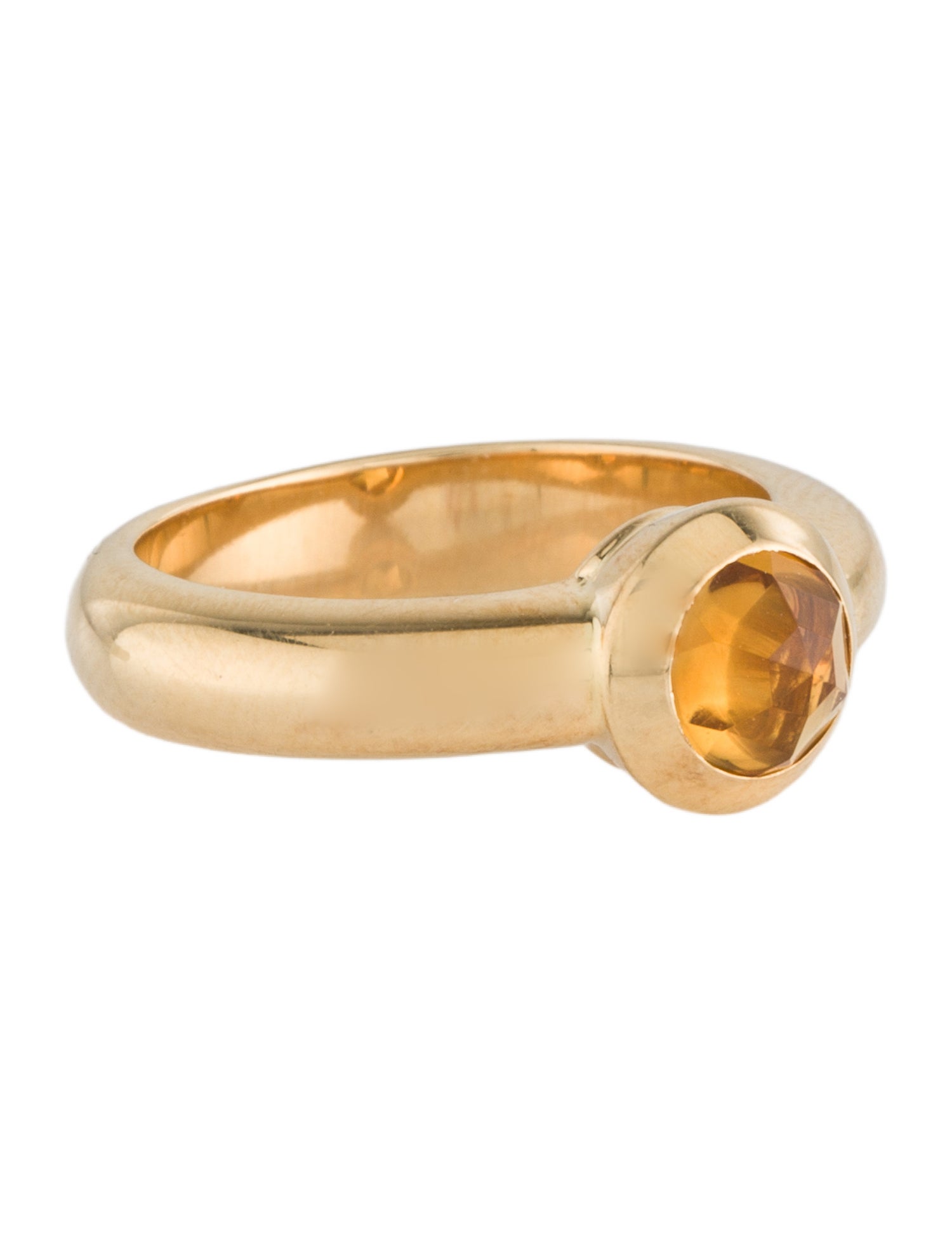 Tiffany & Co. Vintage 18K Citrine Solitaire Ring