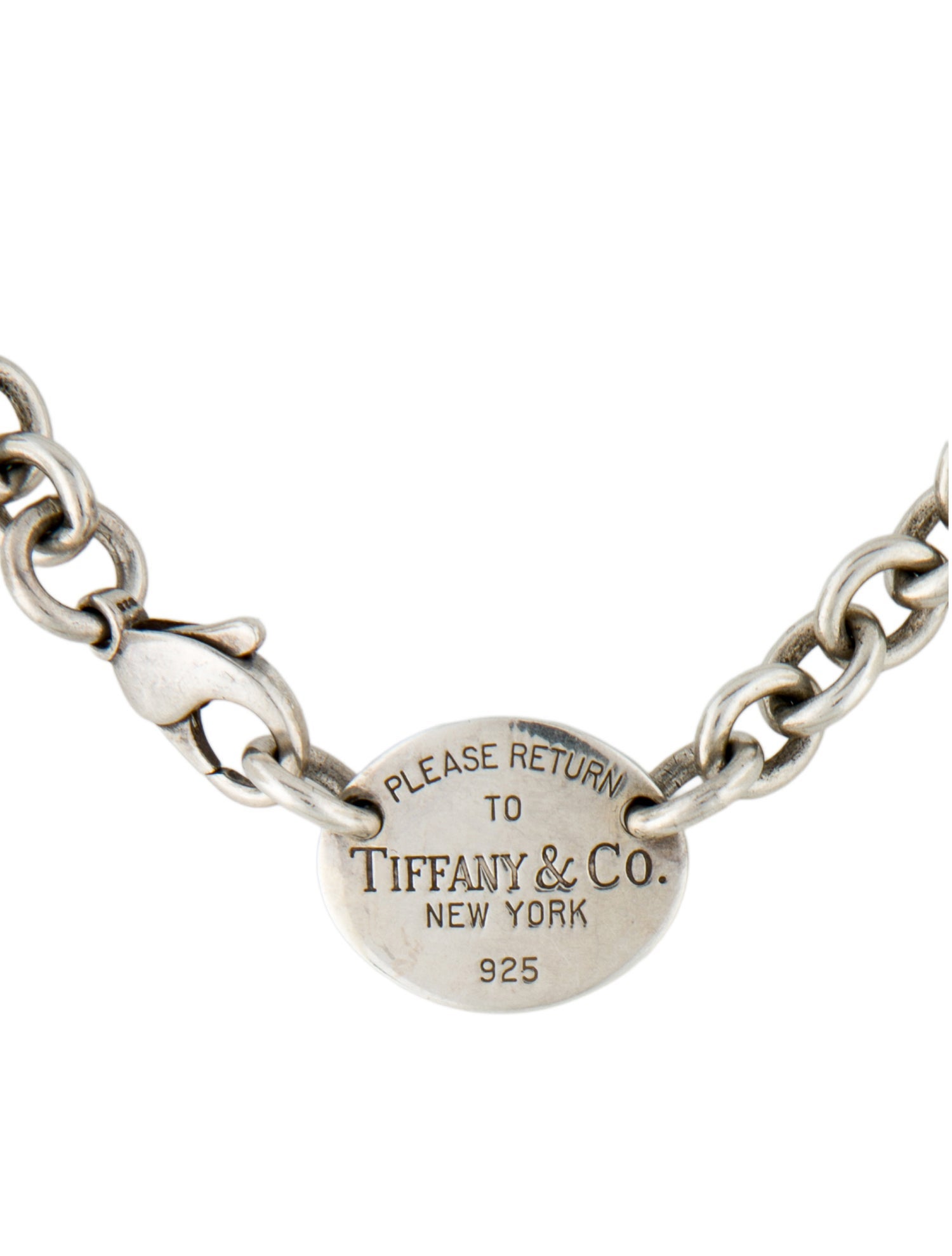 Tiffany & Co. Oval Tag Choker Necklace