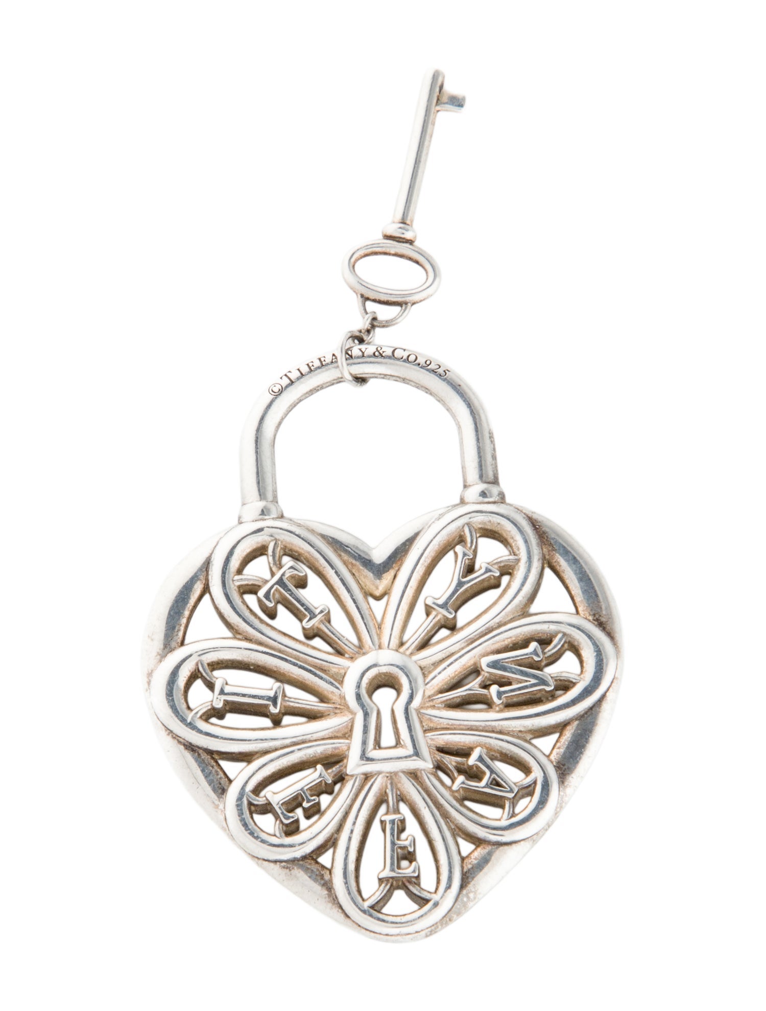 Tiffany & Co. Filigree Heart Key Pendant