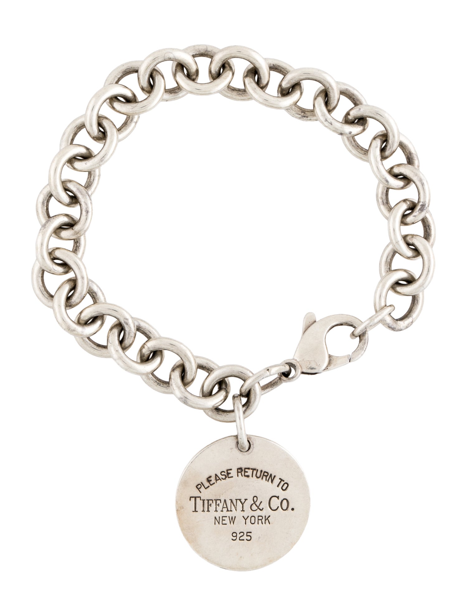 Tiffany & Co. Round Tag Charm Link Bracelet