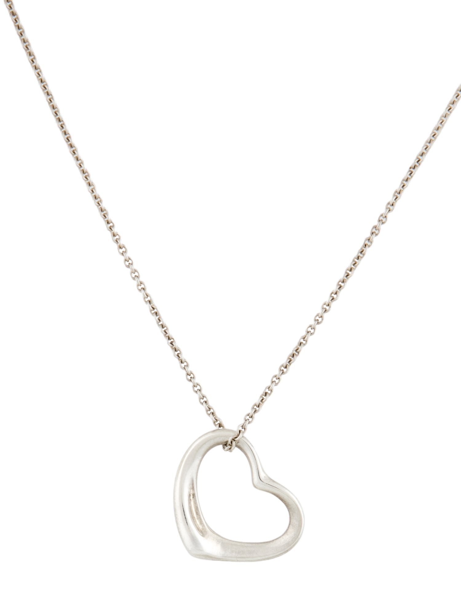 Tiffany & Co. Open Heart Pendant Necklace