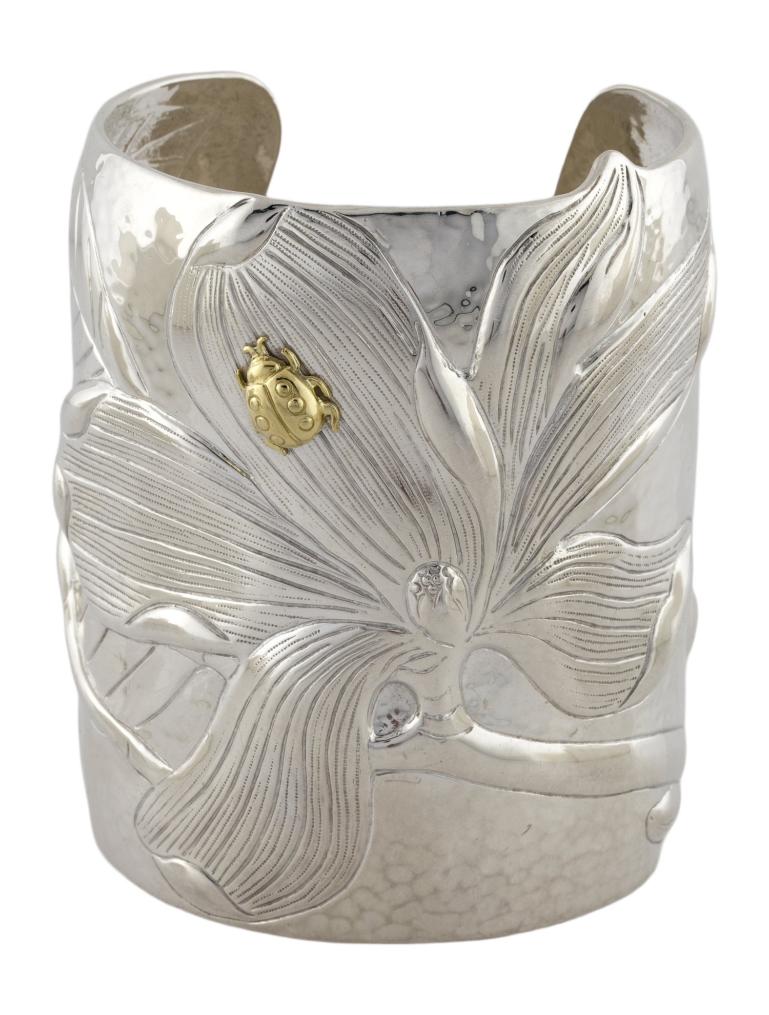 Tiffany & Co. Two-Tone Magnolia Ladybug Cuff Bracelet