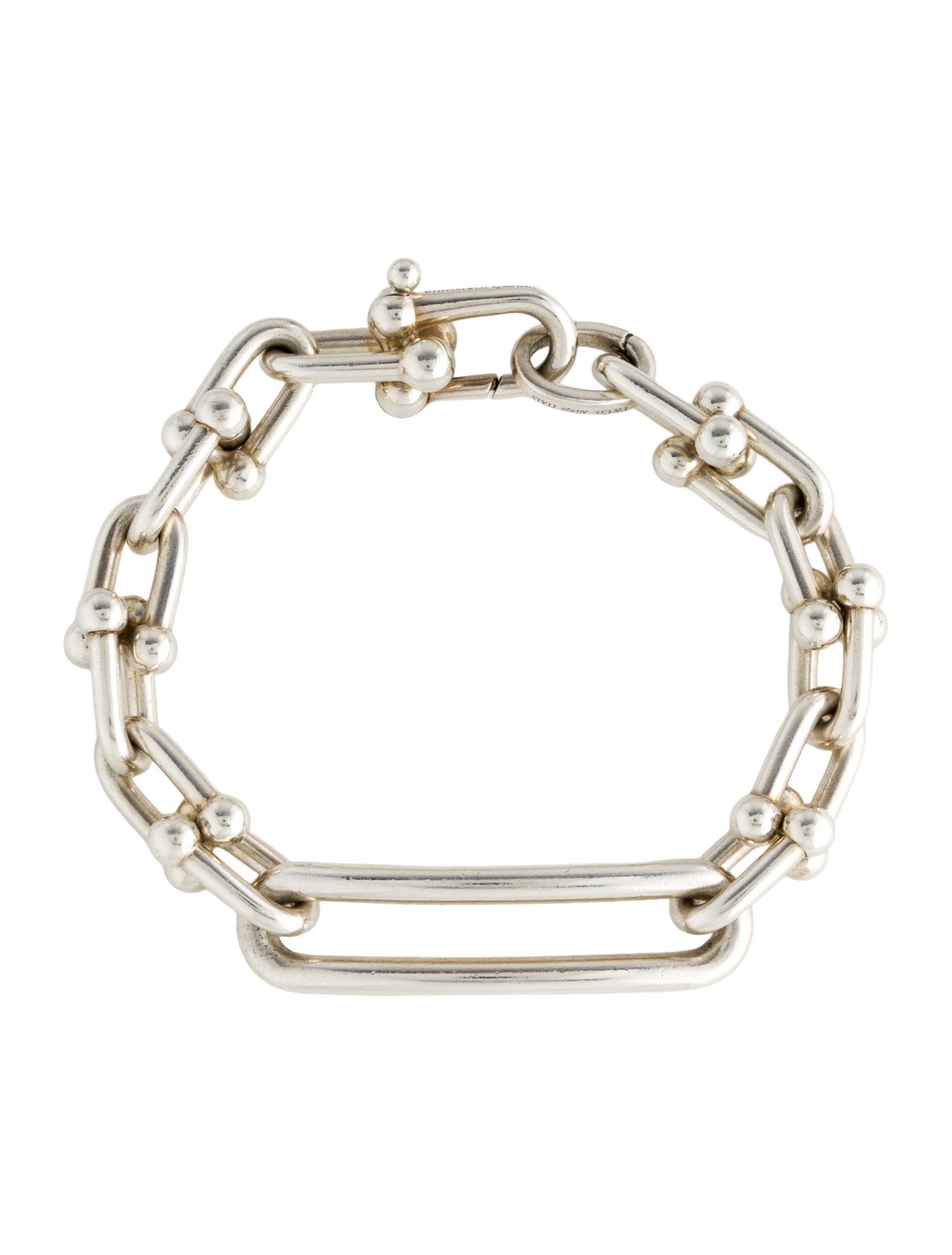 Tiffany & Co. Elongated Link Bracelet w/ Clasping Link