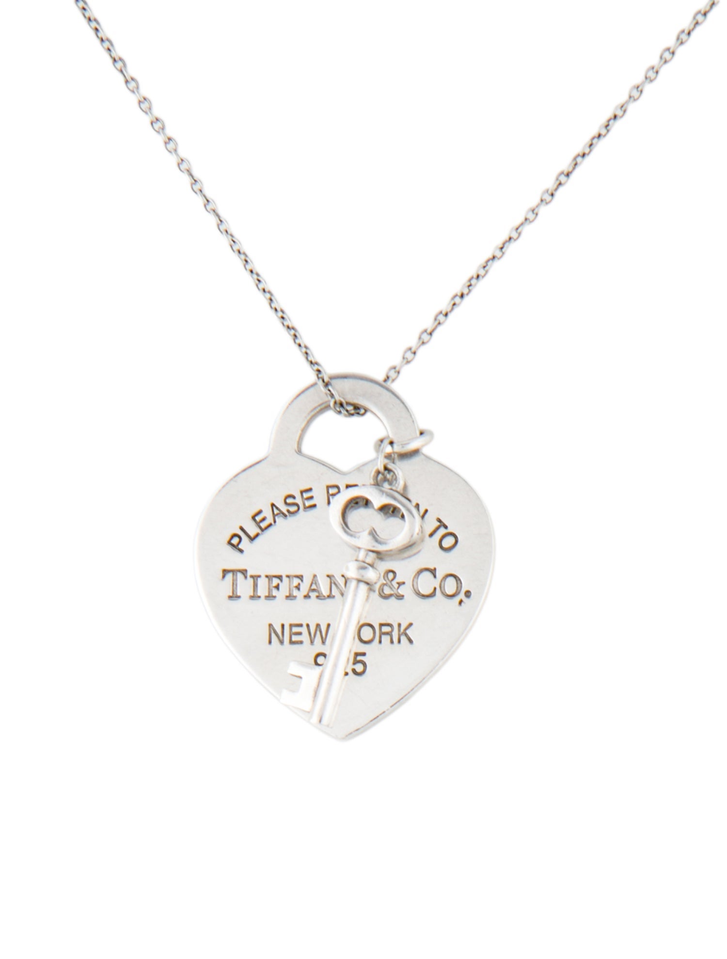 Tiffany & Co. Heart Tag Key Pendant Necklace