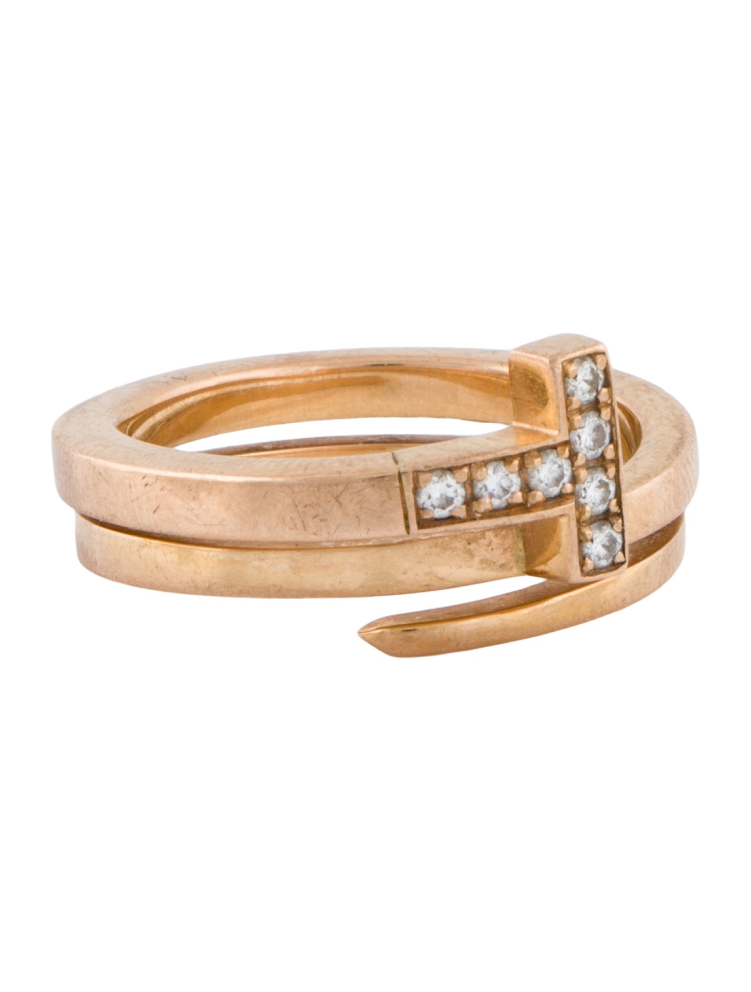 Tiffany & Co. 18K Diamond Square Wrap Ring