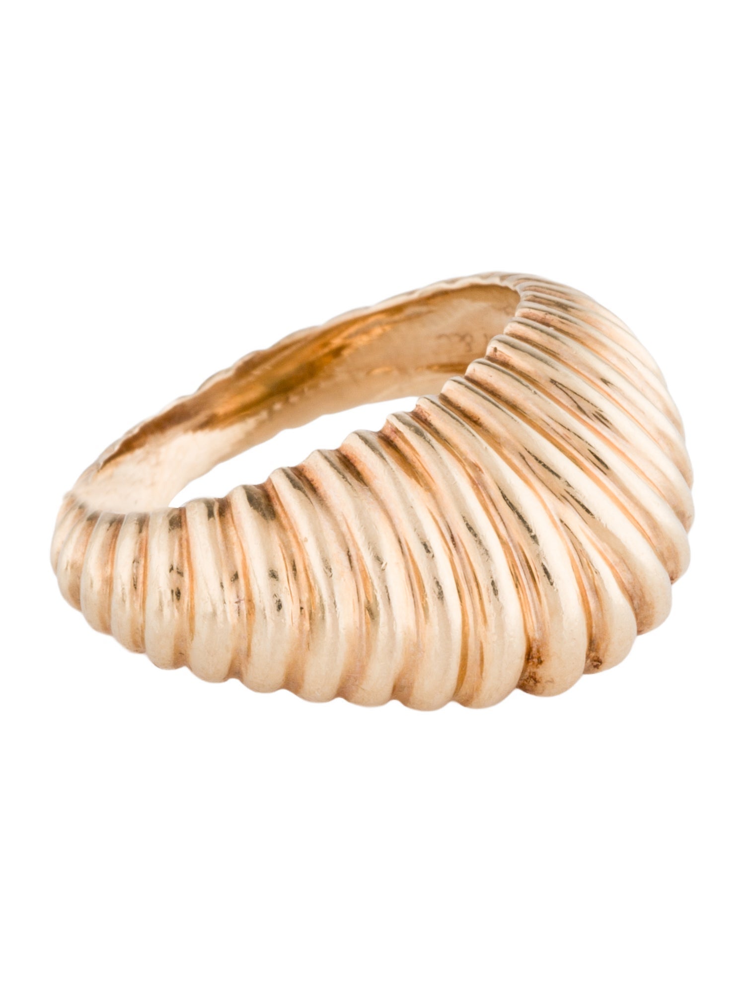 Tiffany & Co. Vintage 14K Fluted Dome Cocktail Ring