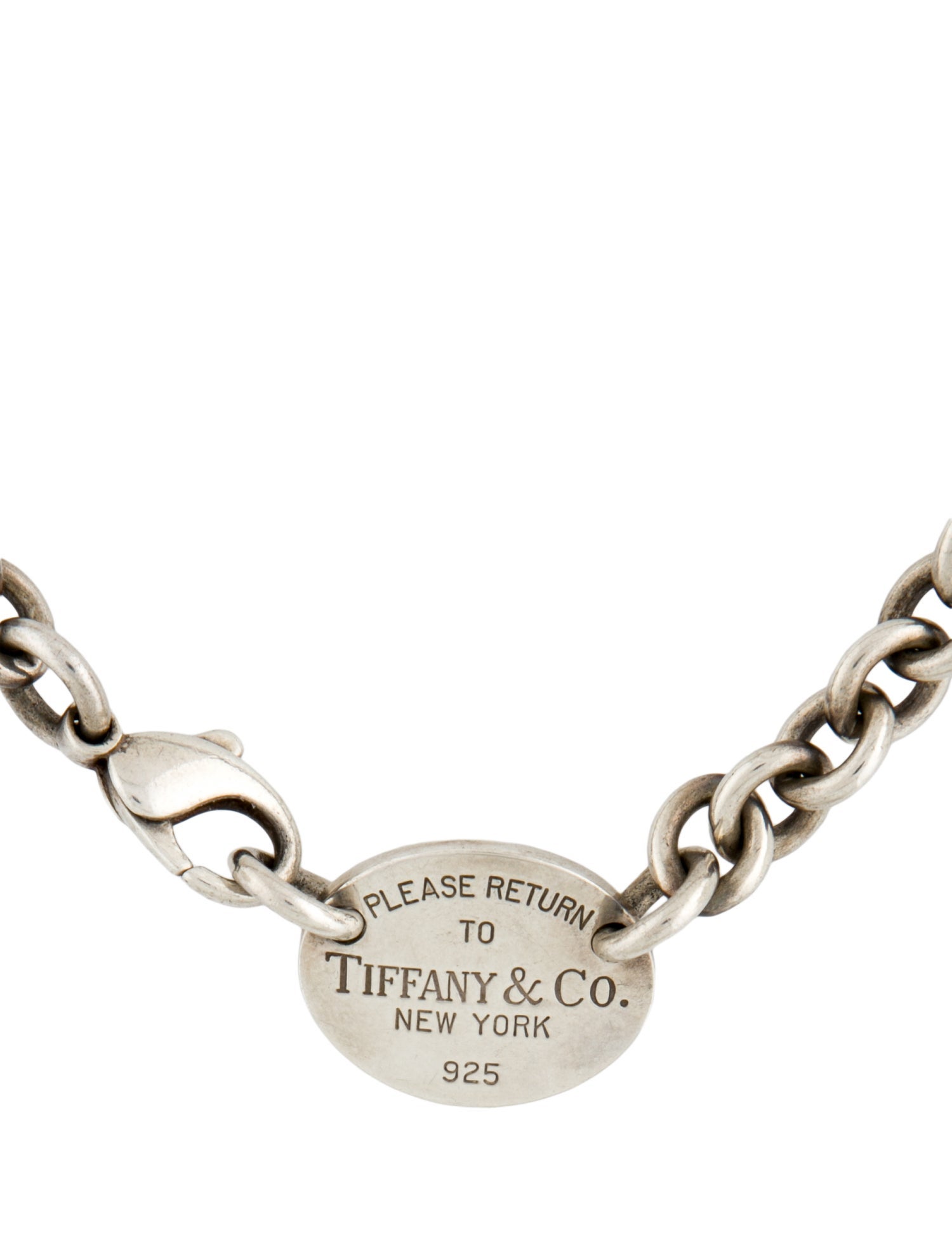 Tiffany & Co. Oval Tag Choker Necklace