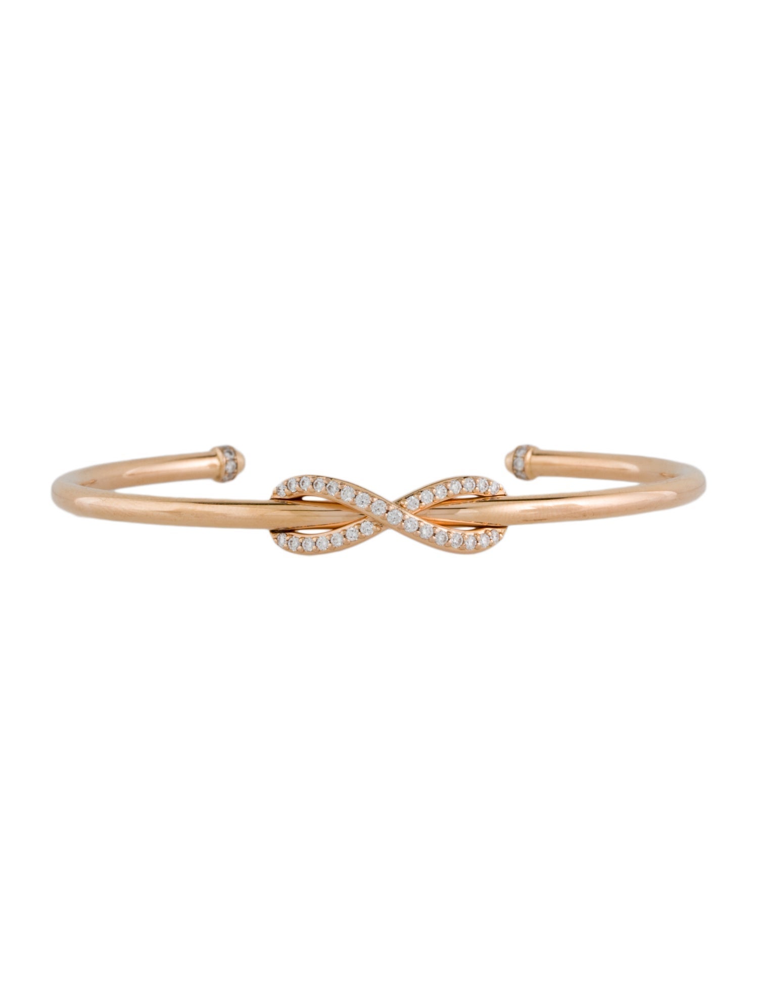 Tiffany & Co. 18K Diamond Infinity Cuff Bracelet