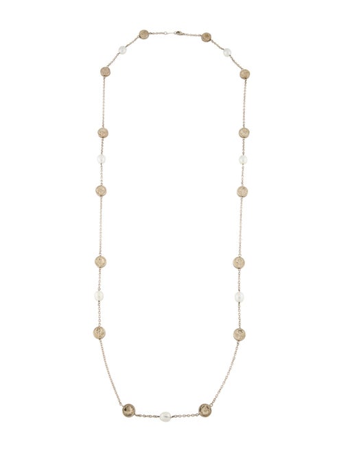 Tiffany & Co. Pearl Hibiscus Station Necklace