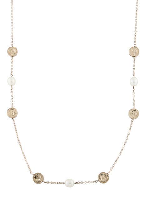Tiffany & Co. Pearl Hibiscus Station Necklace