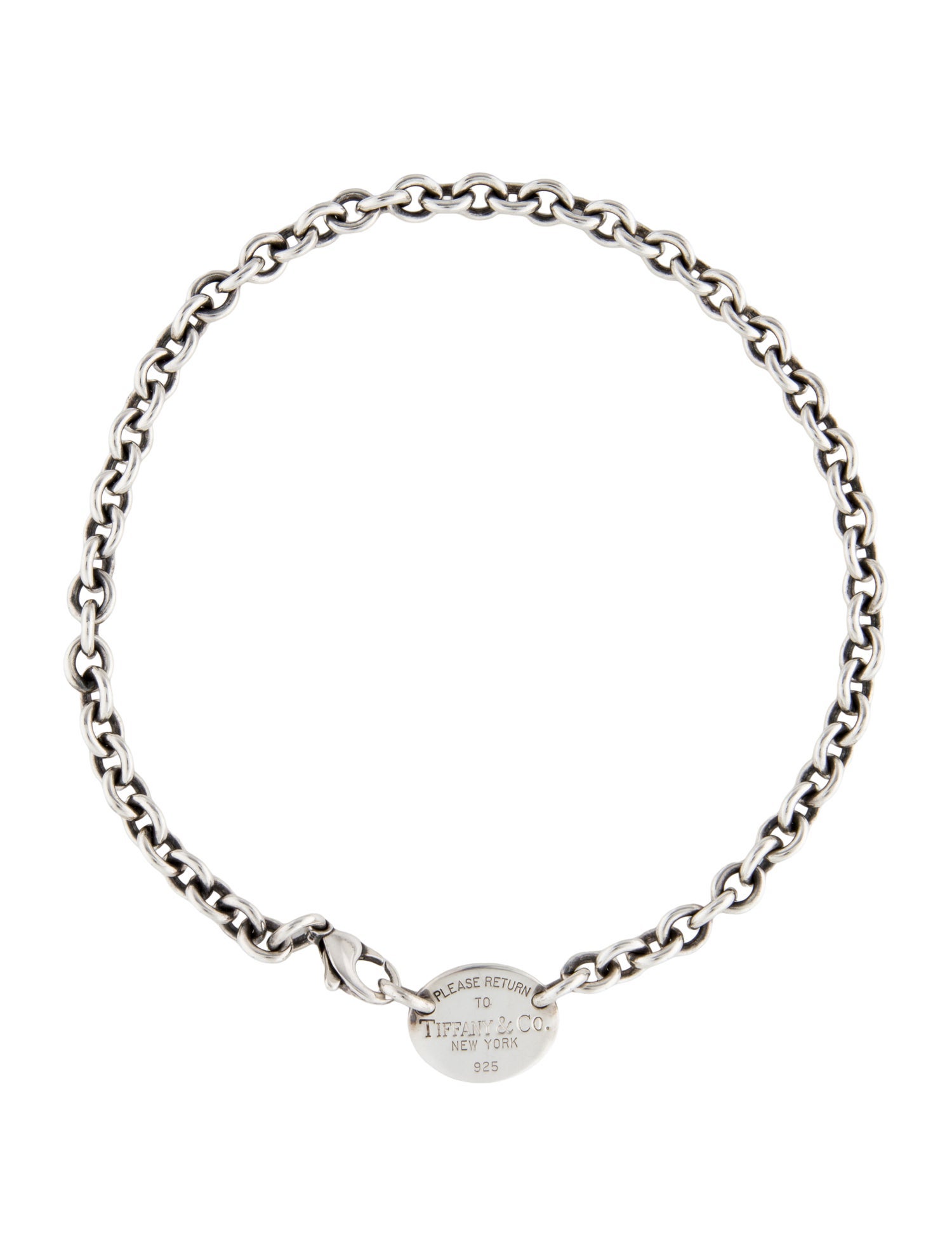 Tiffany & Co. Oval Tag Necklace