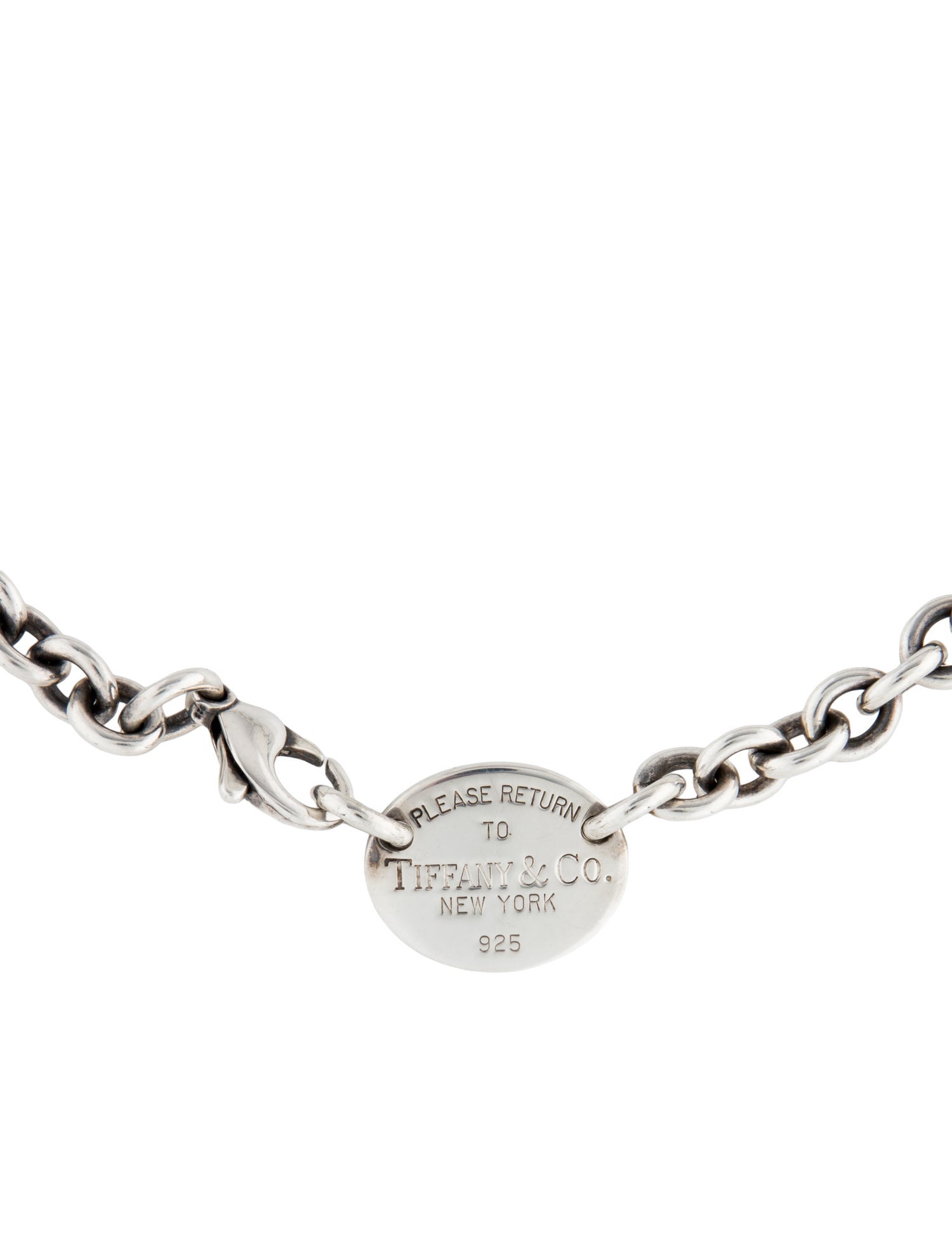 Tiffany & Co. Oval Tag Necklace