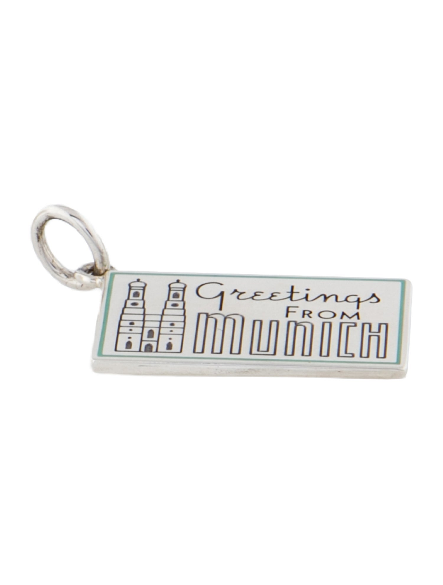 Tiffany & Co. Enamel 'Greetings from Munich' Postcard Charm