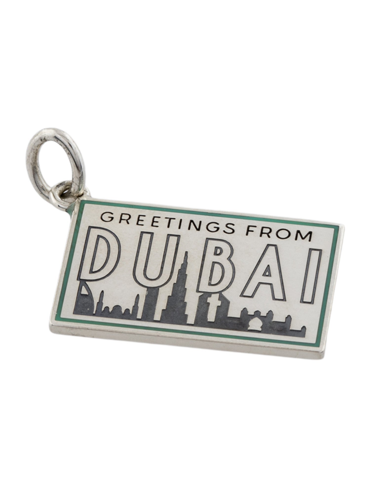Tiffany & Co. Enamel 'Dubai' Postcard Charm