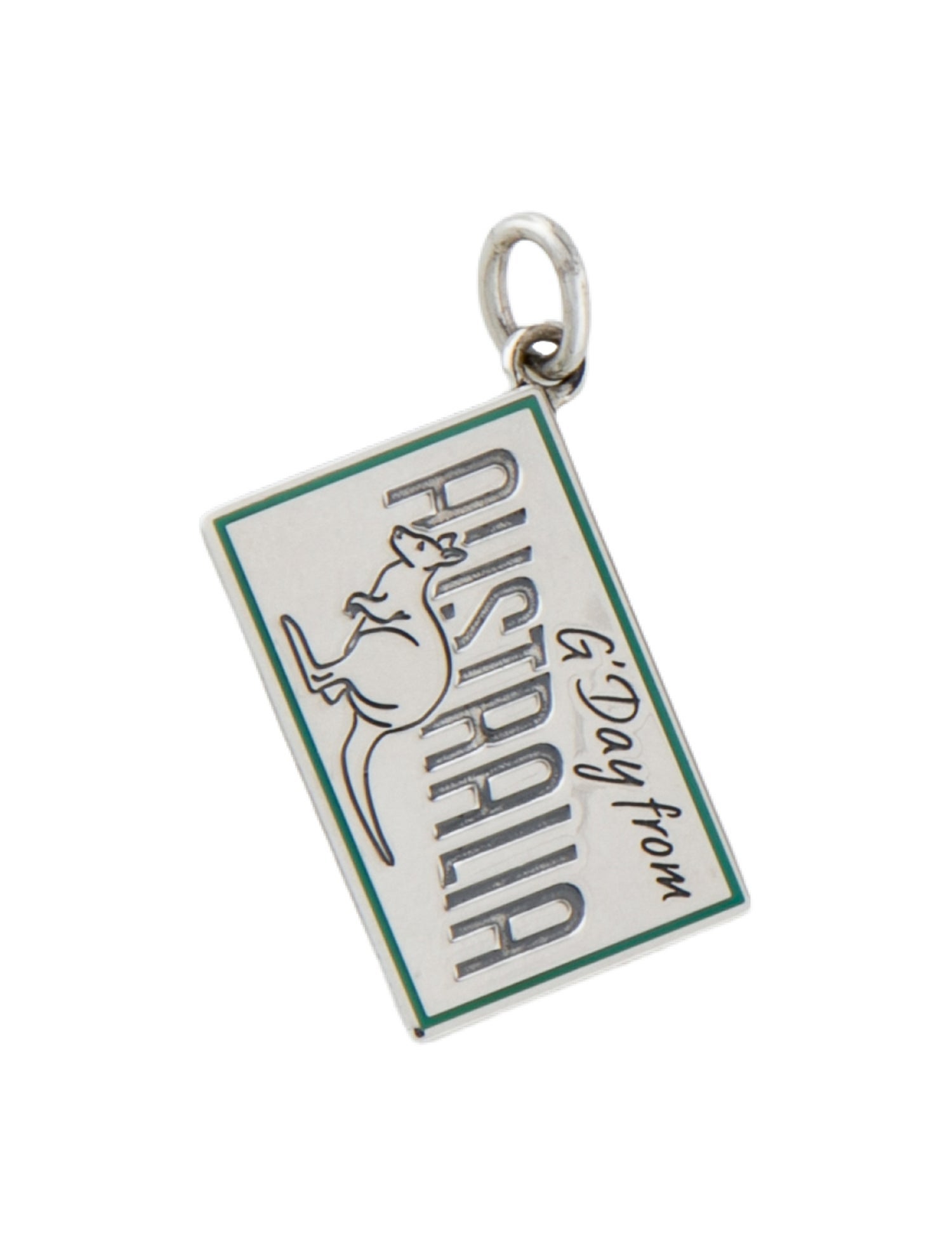 Tiffany & Co. Enamel 'Greetings From Australia' Postcard Charm